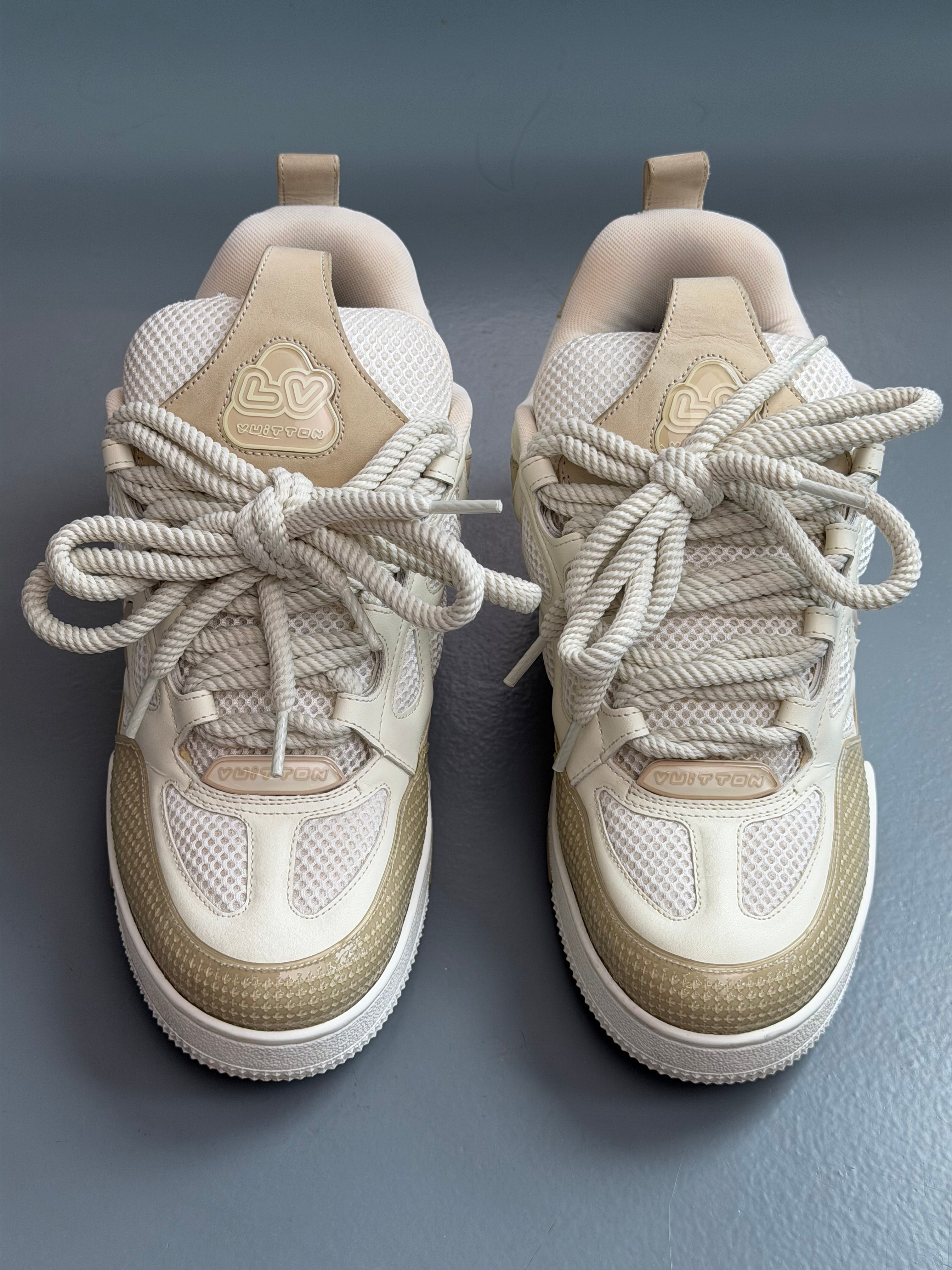 LOUIS VUITTON SKATE SNEAKER BEIGE - UK 7 (Fits 8) | PRE OWNED