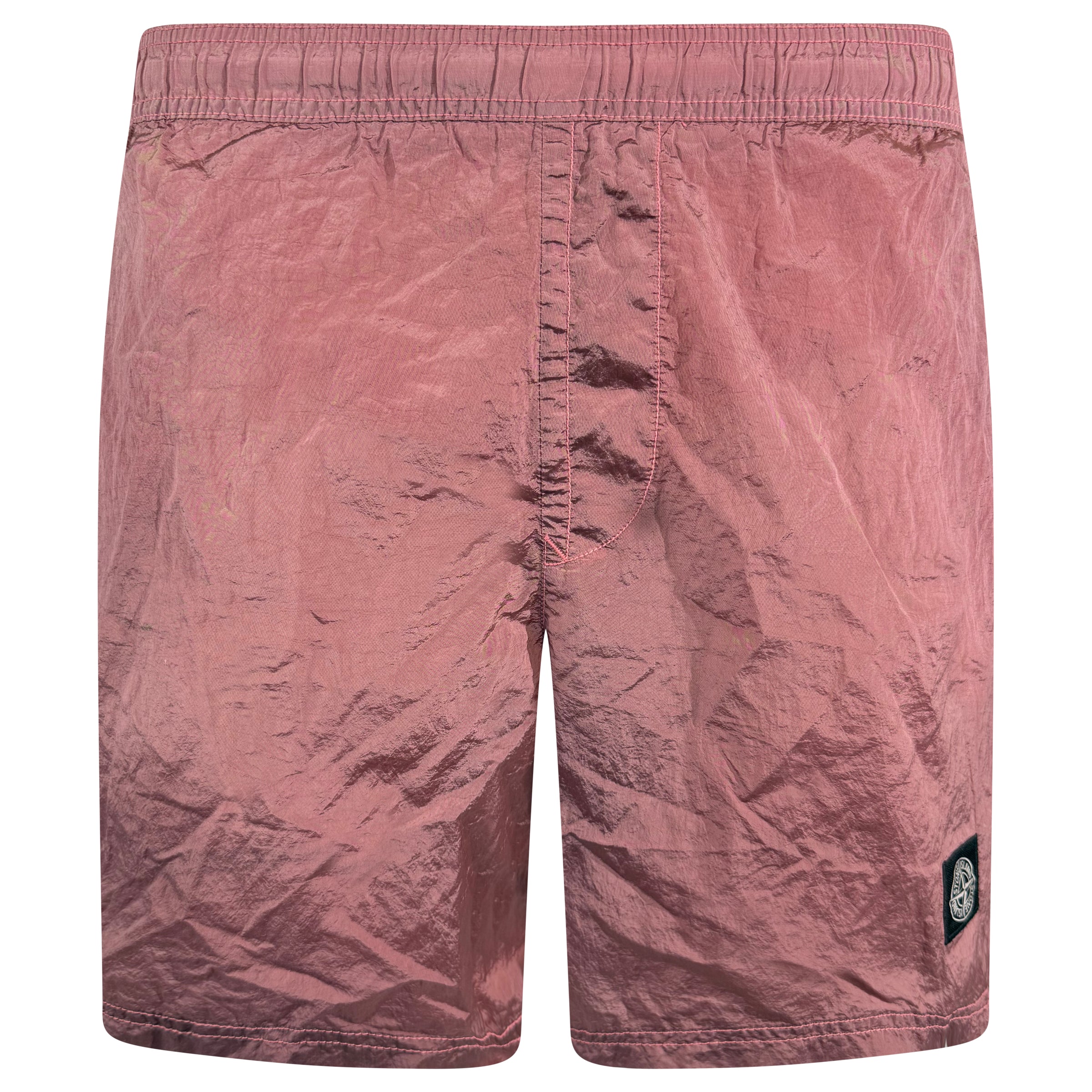 STONE ISLAND PINK METAL NYLON SWIM SHORTS - LARGE | PRE OWNED
