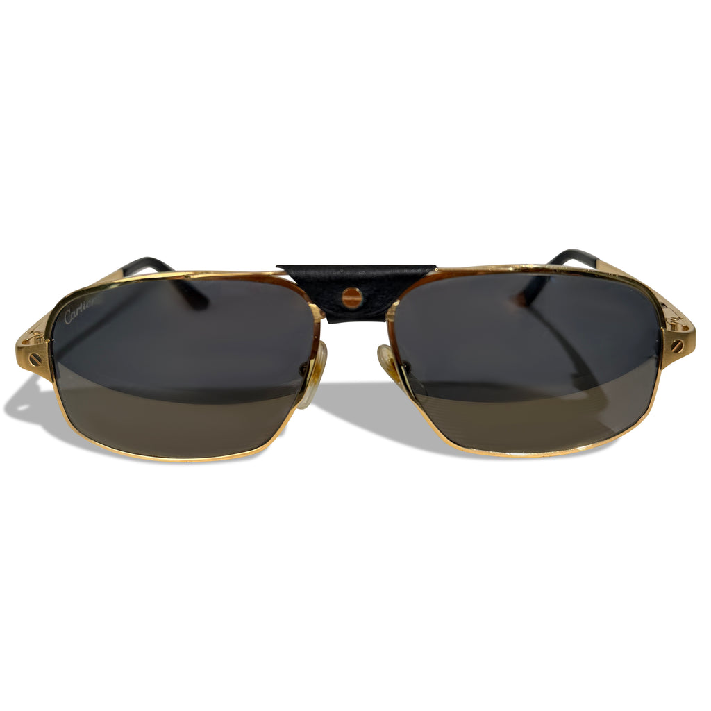 CARTIER SANTOS GOLD SUNGLASSES | PRE OWNED