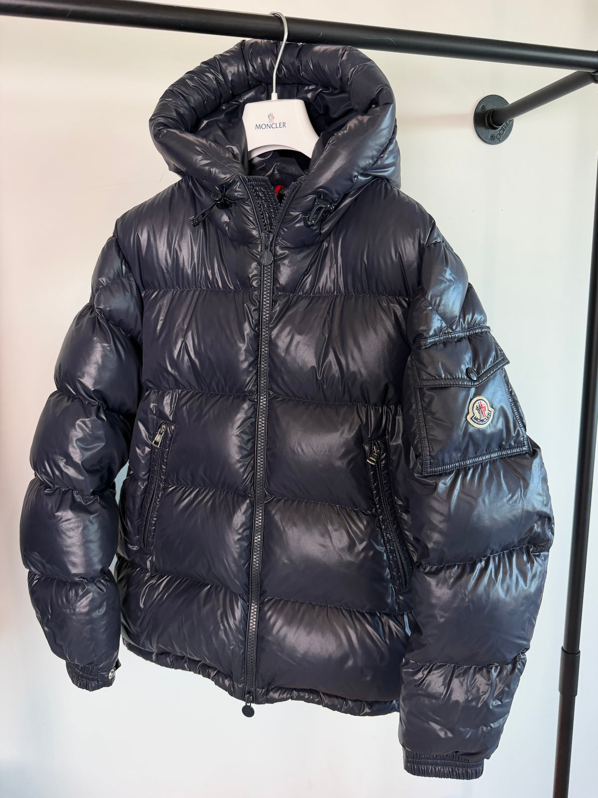 MONCLER ERCINS NAVY COAT - SIZE 2 (M) | PRE OWNED