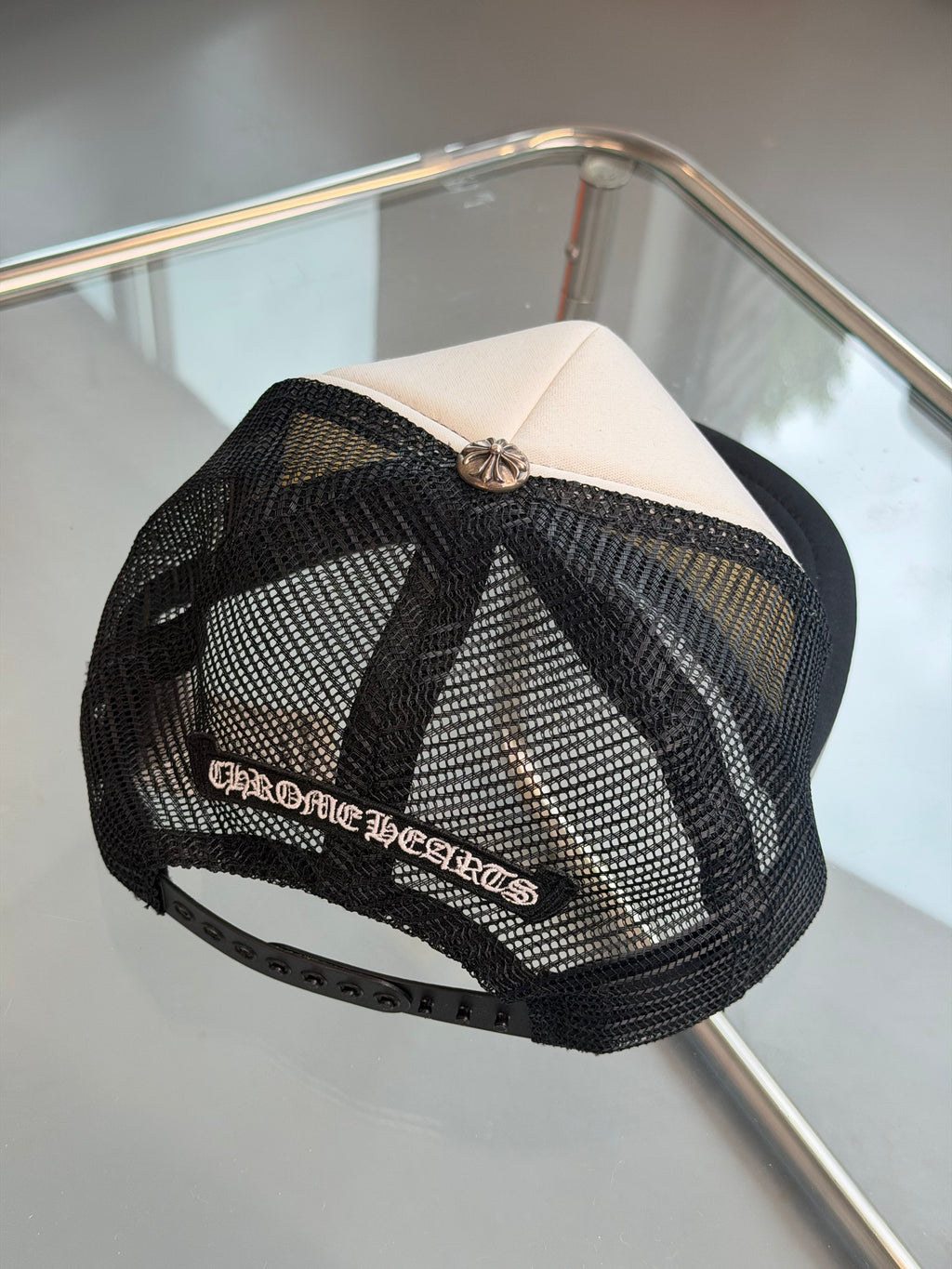 CHROME HEARTS EYECHART TRUCKER CAP | PRE OWNED