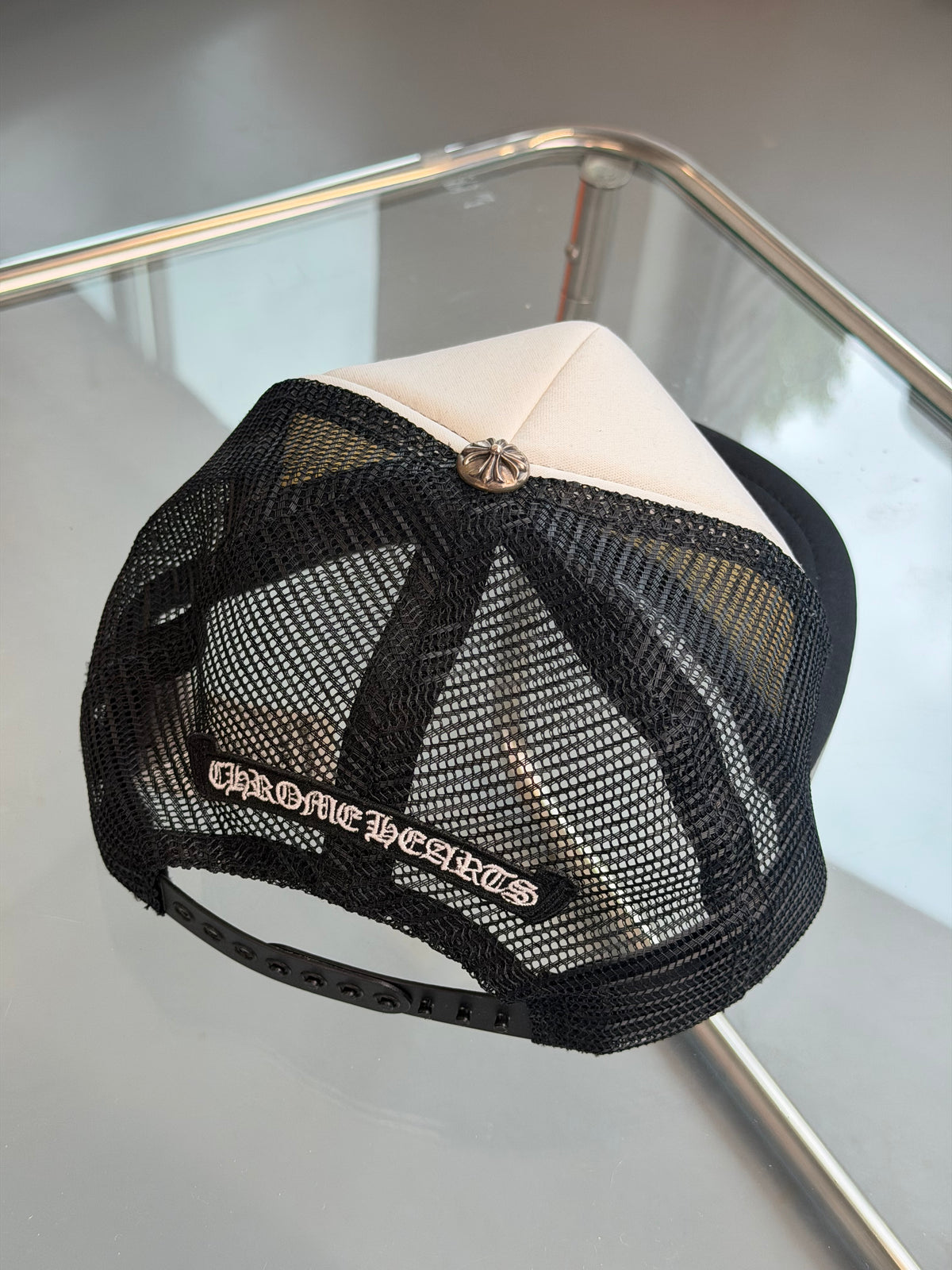 CHROME HEARTS EYECHART TRUCKER CAP | PRE OWNED