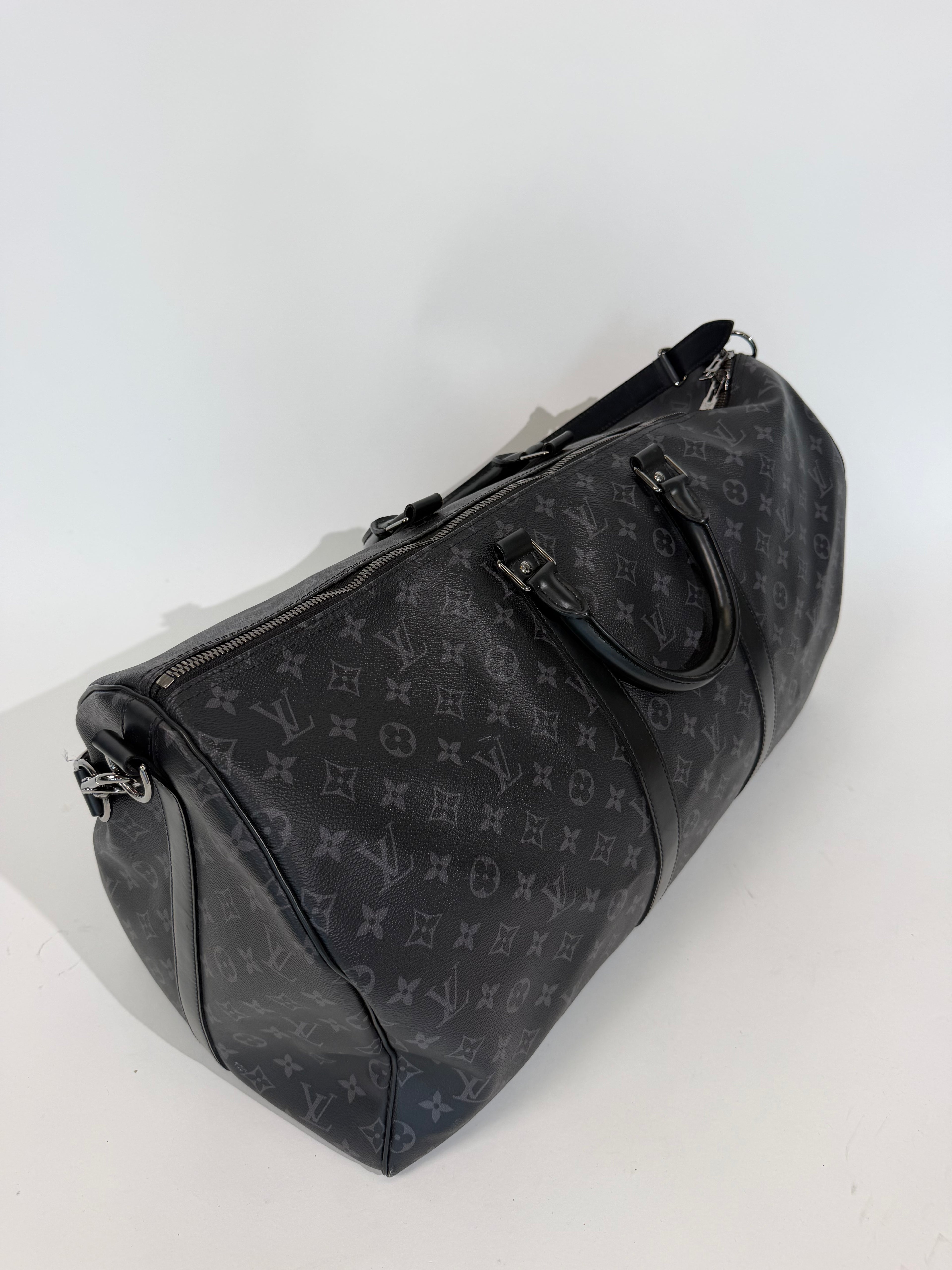 LOUIS VUITTON GREY MONOGRAM KEEPALL 55 | PRE OWNED