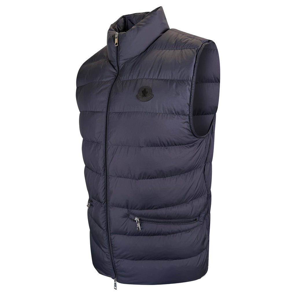 MONCLER NAVY TREOMPAN DOWN GILET - SIZE 4 (Large) | PRE OWNED
