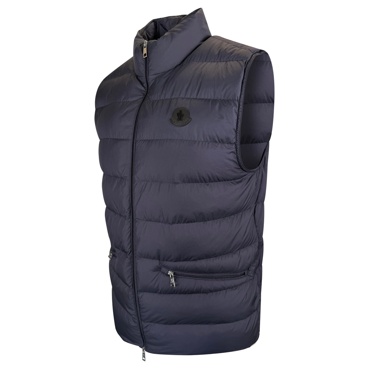 MONCLER NAVY TREOMPAN DOWN GILET - SIZE 4 (Large) | PRE OWNED