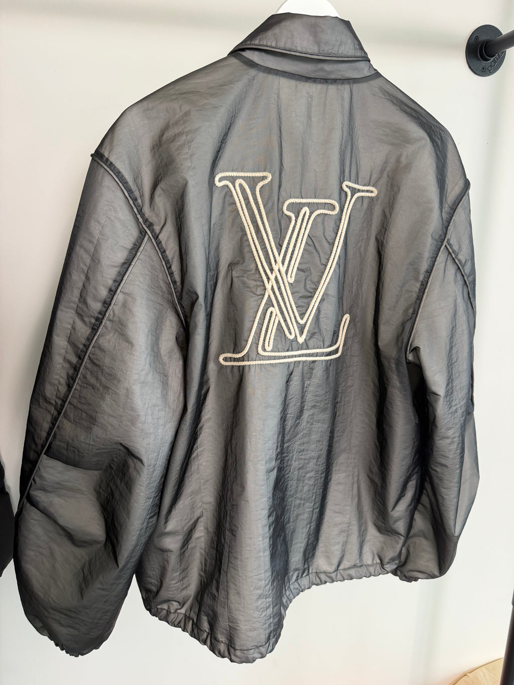 LOUIS VUITTON GREY NAUTICAL EMBROIDERED JACKET - LARGE (50) | PRE OWNED
