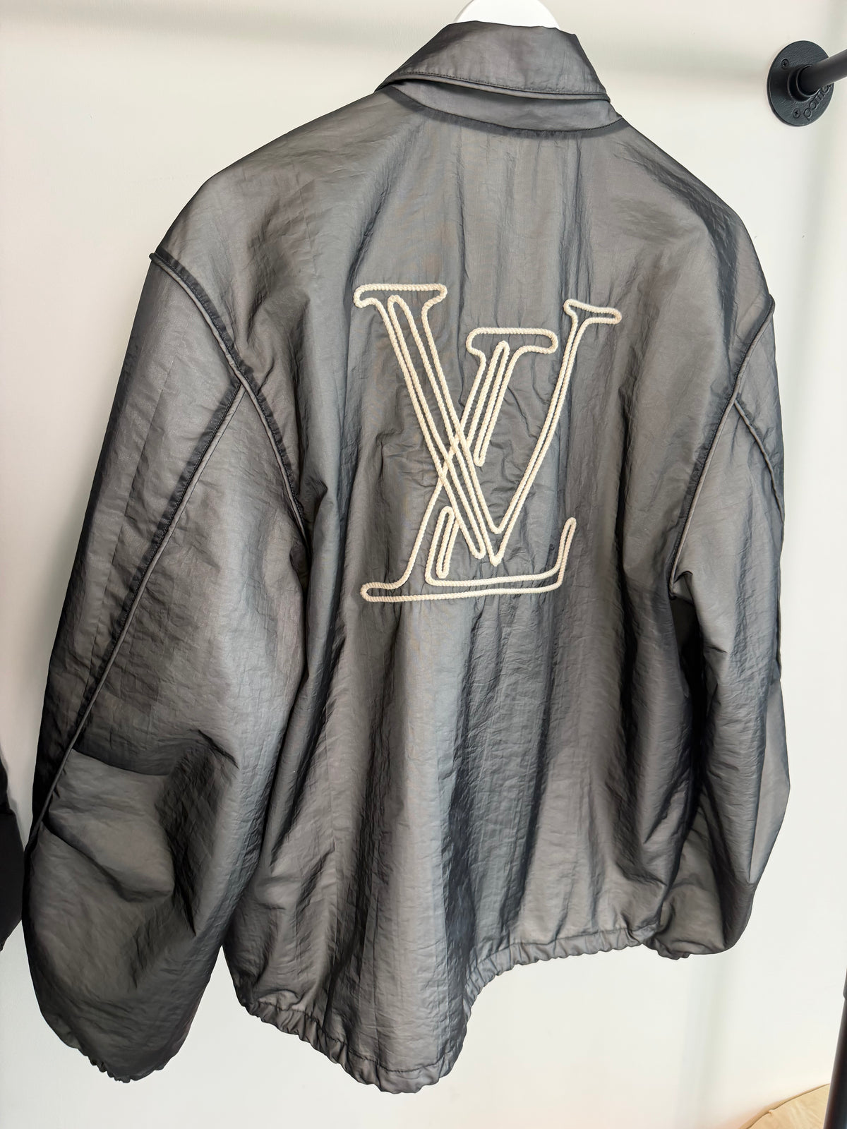 LOUIS VUITTON GREY NAUTICAL EMBROIDERED JACKET - LARGE (50) | PRE OWNED