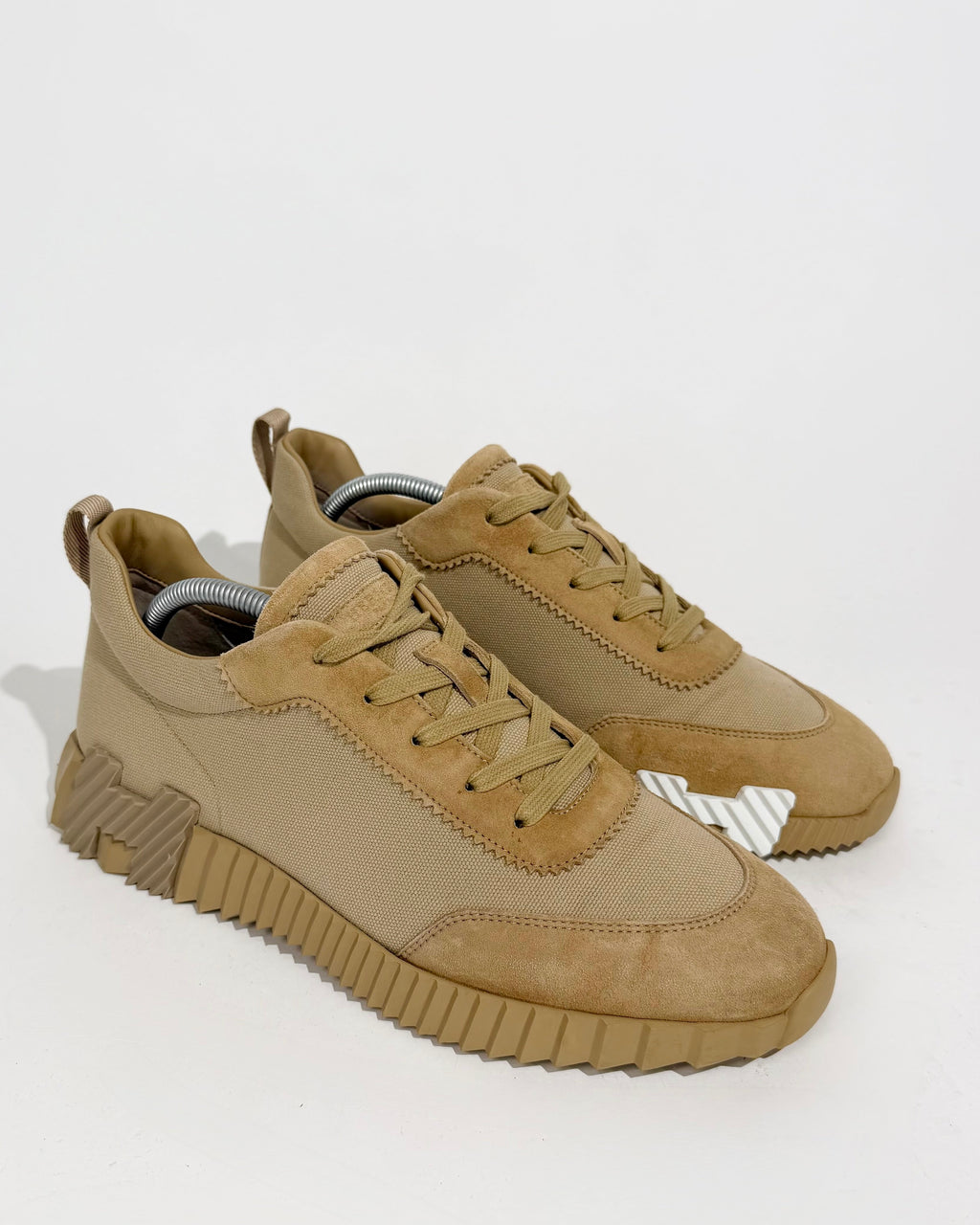 HERMES BOUNCING BEIGE TRAINER  - UK 8 (Fits 8.5) | PRE OWNED