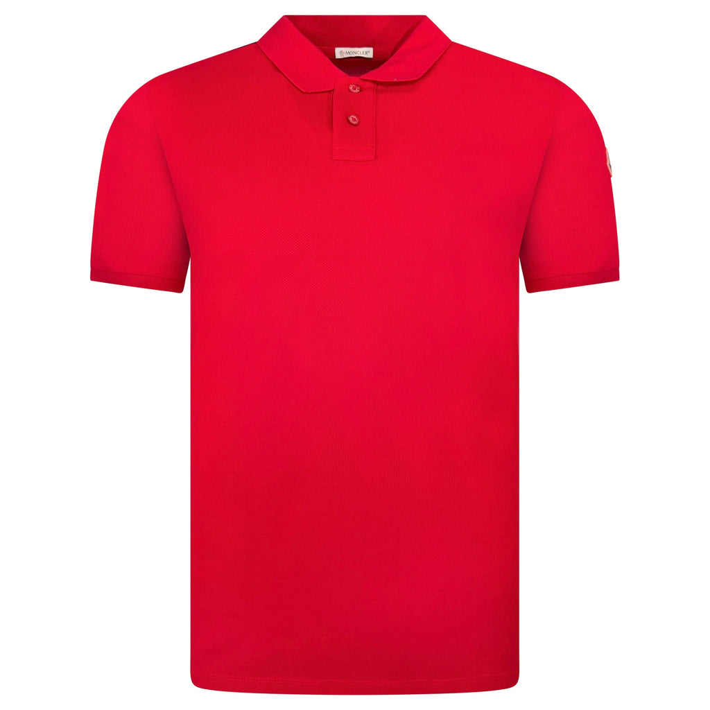 MONCLER RED LOGO POLO - LARGE | NEW