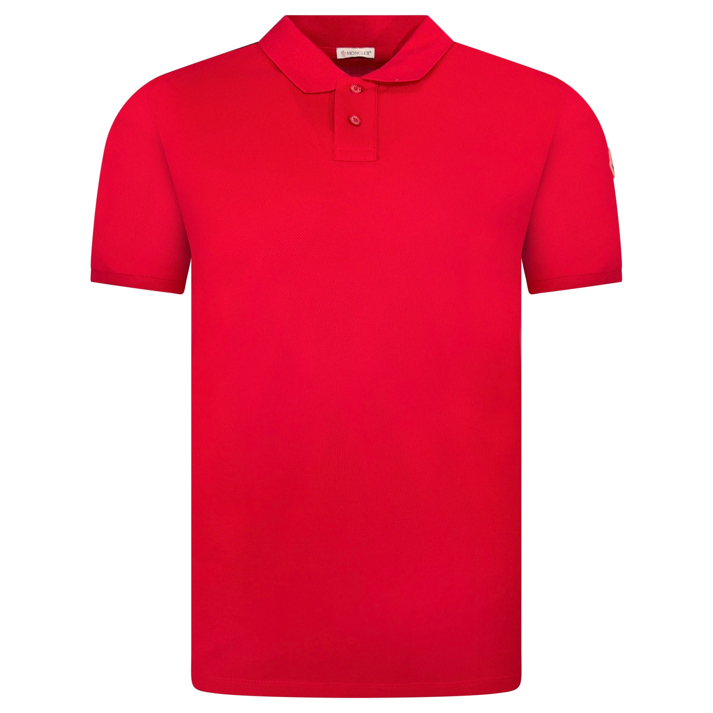 MONCLER RED LOGO POLO - LARGE | NEW