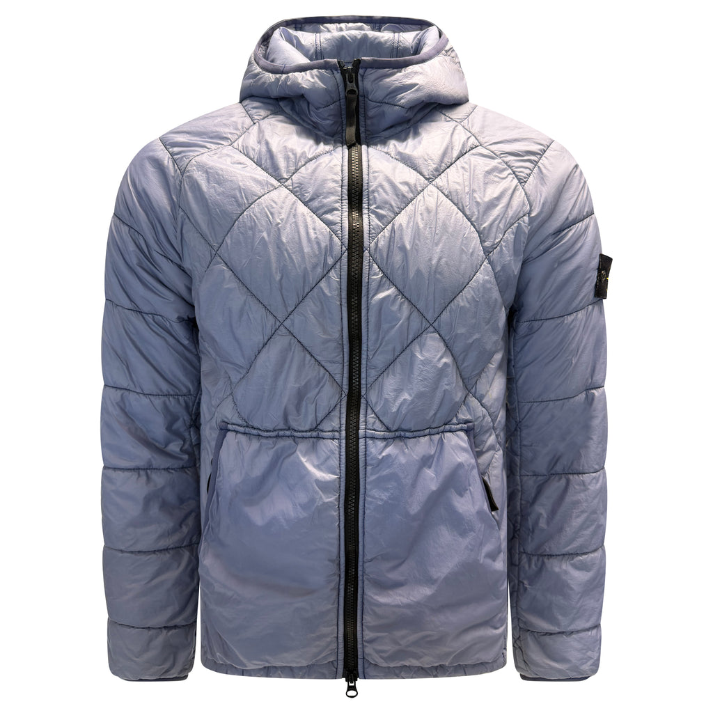 STONE ISLAND LIGHT LILAC QUILTED JACKET - LARGE