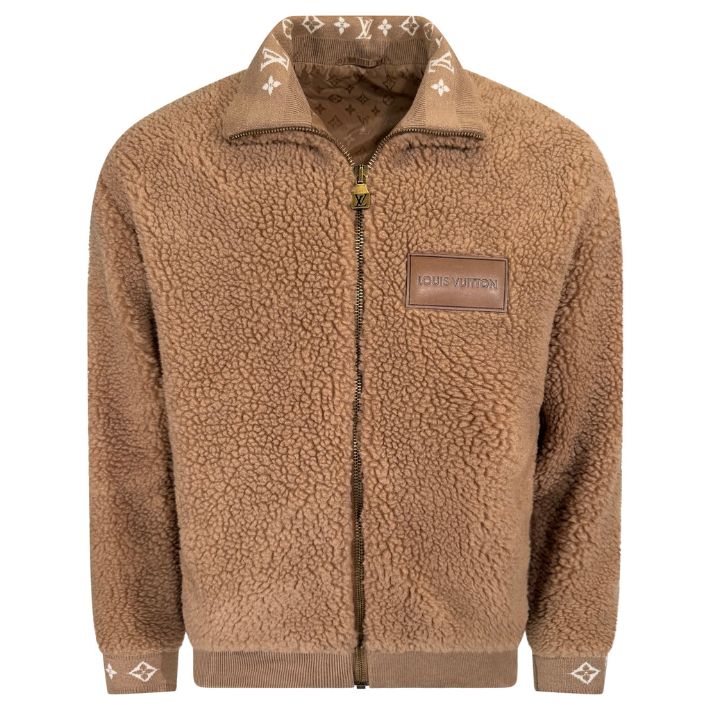 LOUIS VUITON BEIGE FLEECE BLOUSON MONOGRAM - XL | PRE OWNED