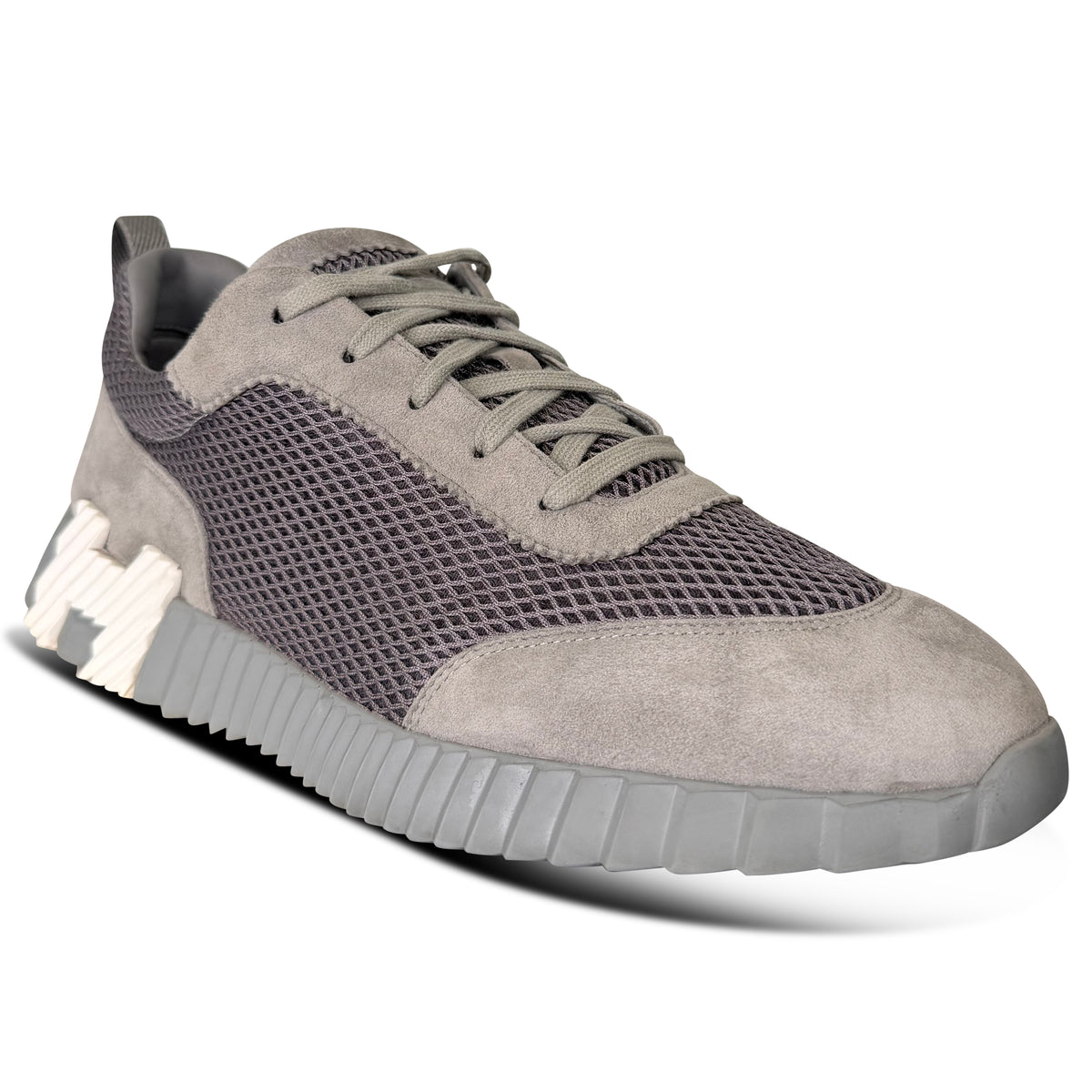 HERMES BOUNCING GREY TRAINER - UK 9 | PRE OWNED