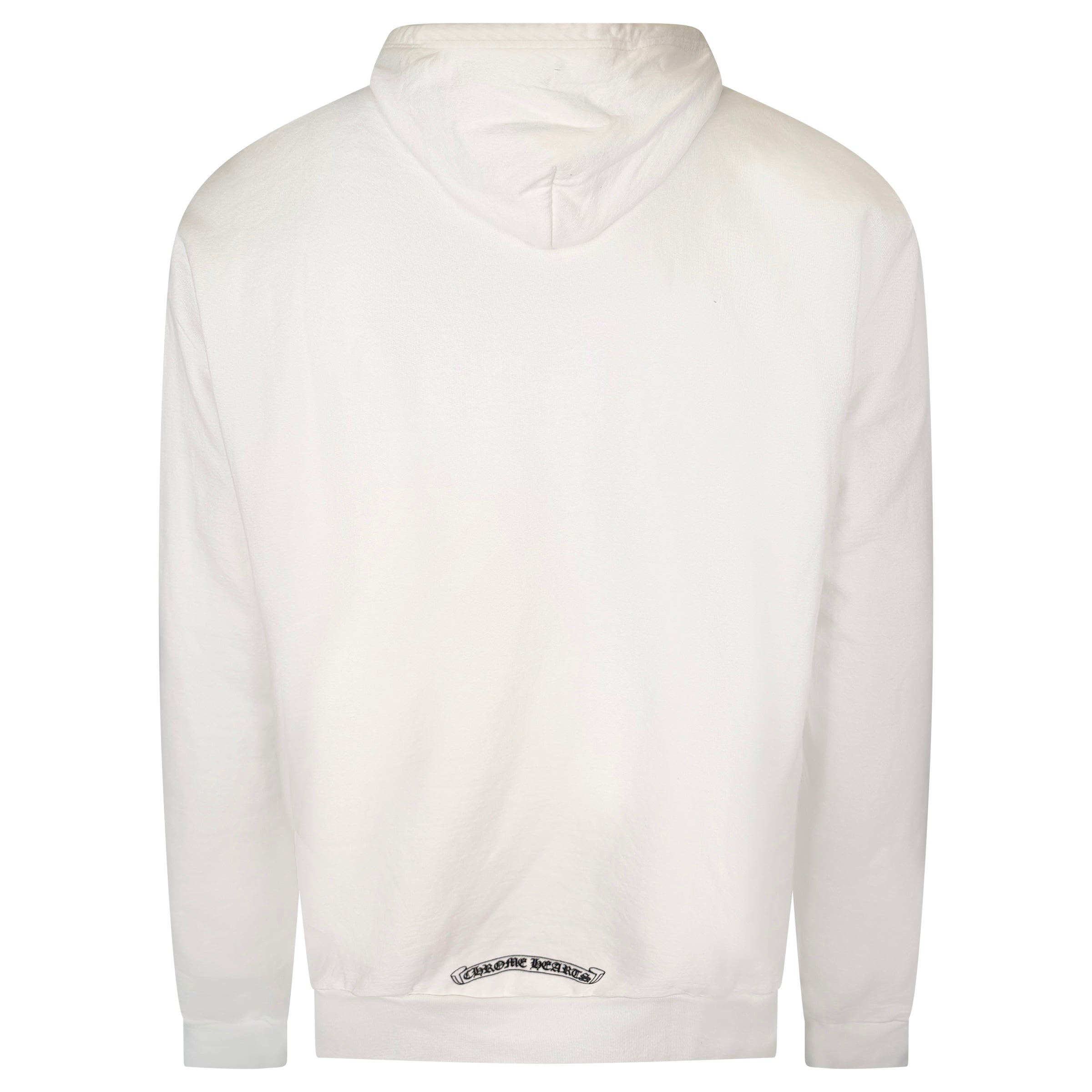 CHROME HEARTS WHITE / BLACK LOGO HOODIE - LARGE (Fits XL) | NEW