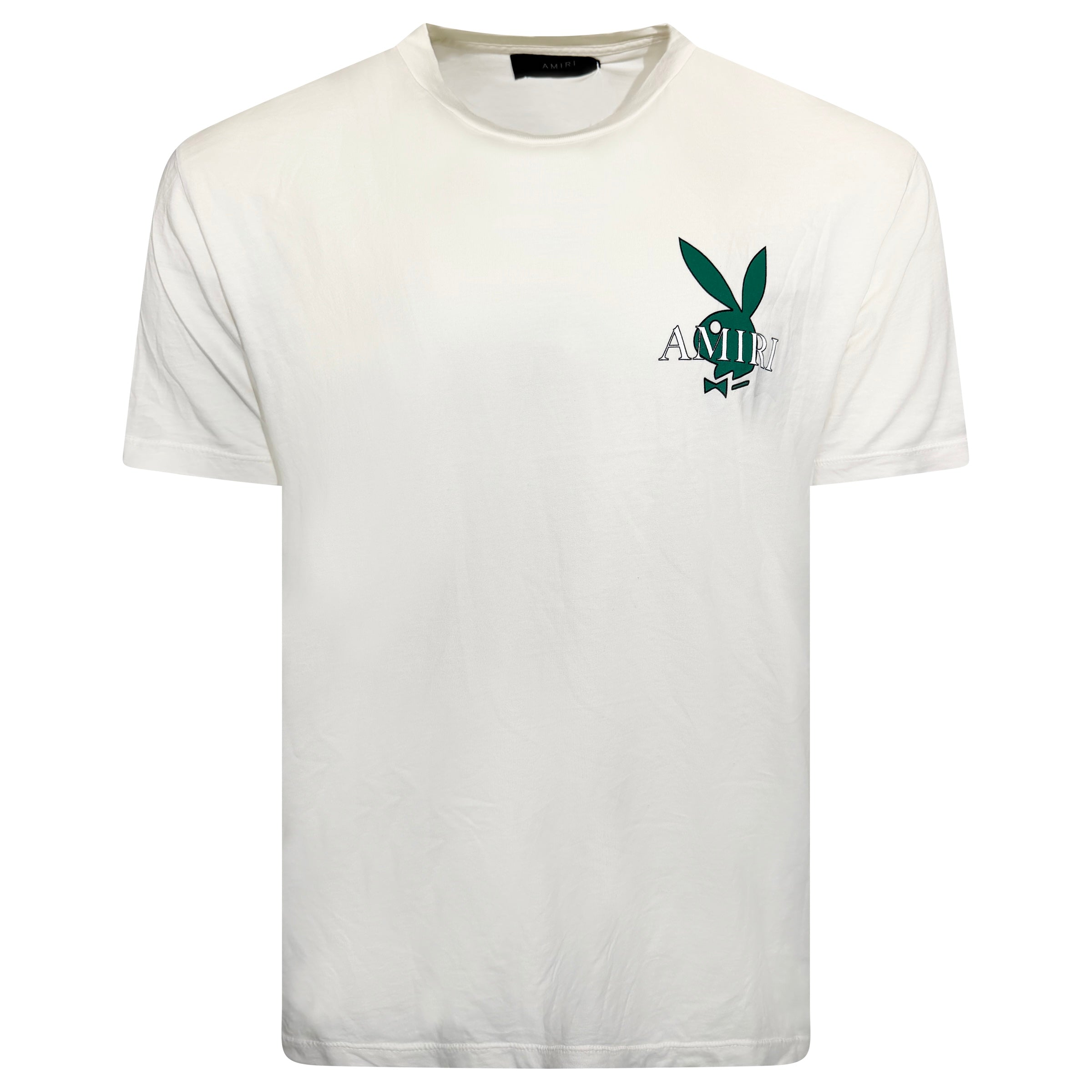 AMIRI BEIGE PLAYBOY LOGO T SHIRT - LARGE | PRE OWNED