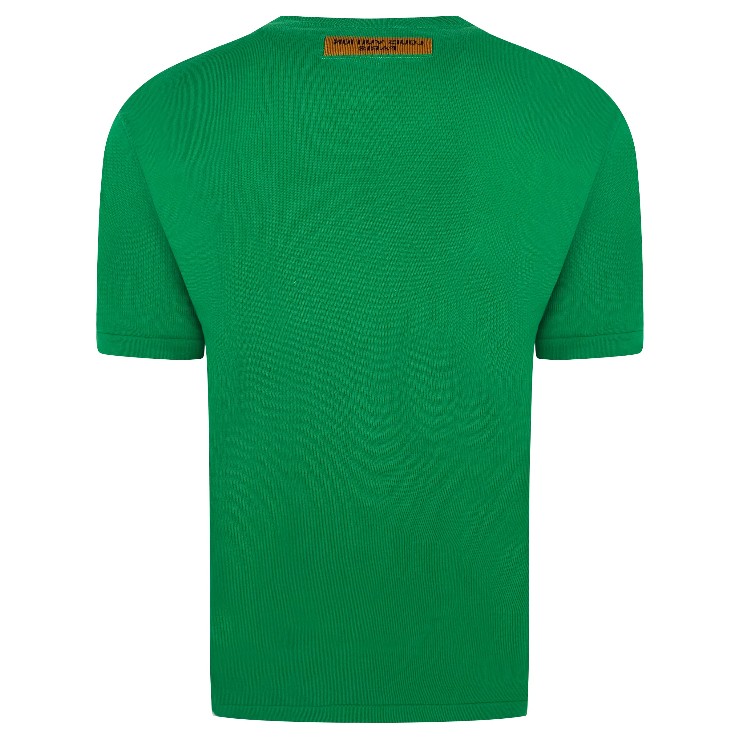 LOUIS VUITTON GREEN KNITTED LOGO T SHIRT - SMALL | PRE OWNED