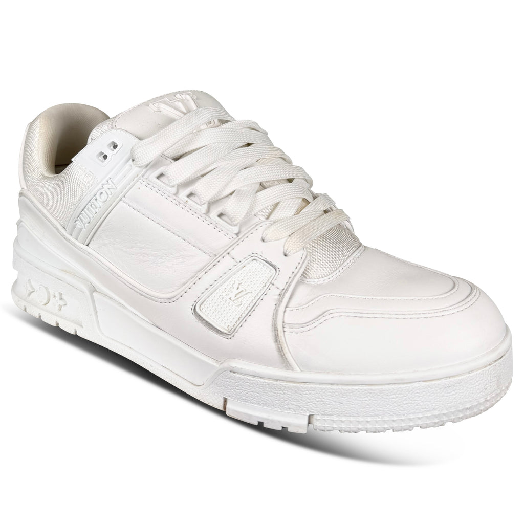 LOUIS VUITTON WHITE LV SNEAKER - UK 6 (Fit 7) | PRE OWNED