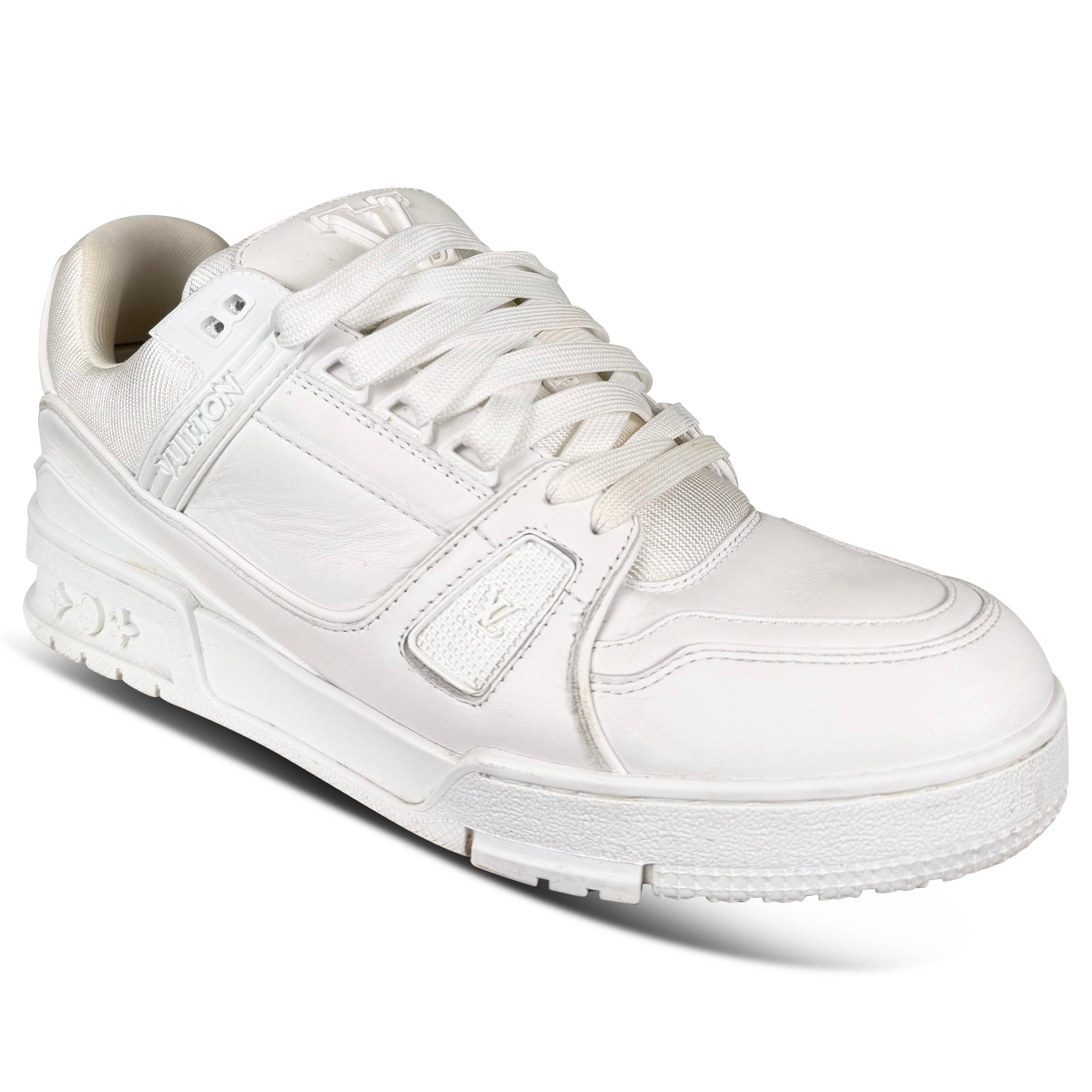 LOUIS VUITTON WHITE LV SNEAKER - UK 6 (Fit 7) | PRE OWNED