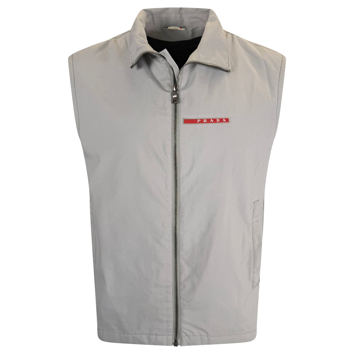 PRADA GREY GORTEX LINEA ROSSA GILET - MEDIUM | PRE OWNED