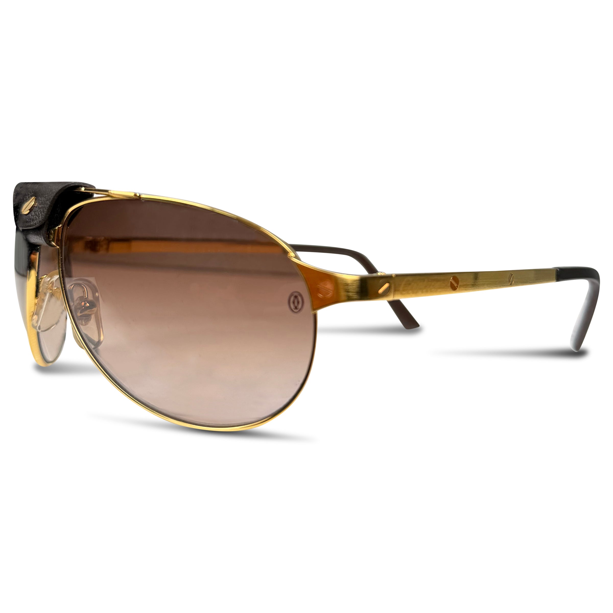 CARTIER SANTOS GOLD SUNGLASSES | PRE OWNED
