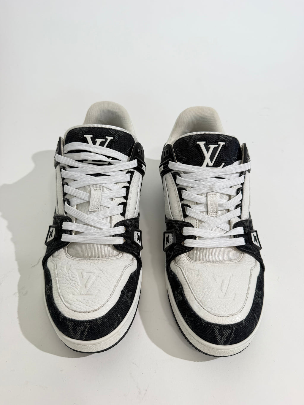 LOUIS VUITTON BLACK DENIM TRAINER - UK 6 (Fit 7) | PRE OWNED