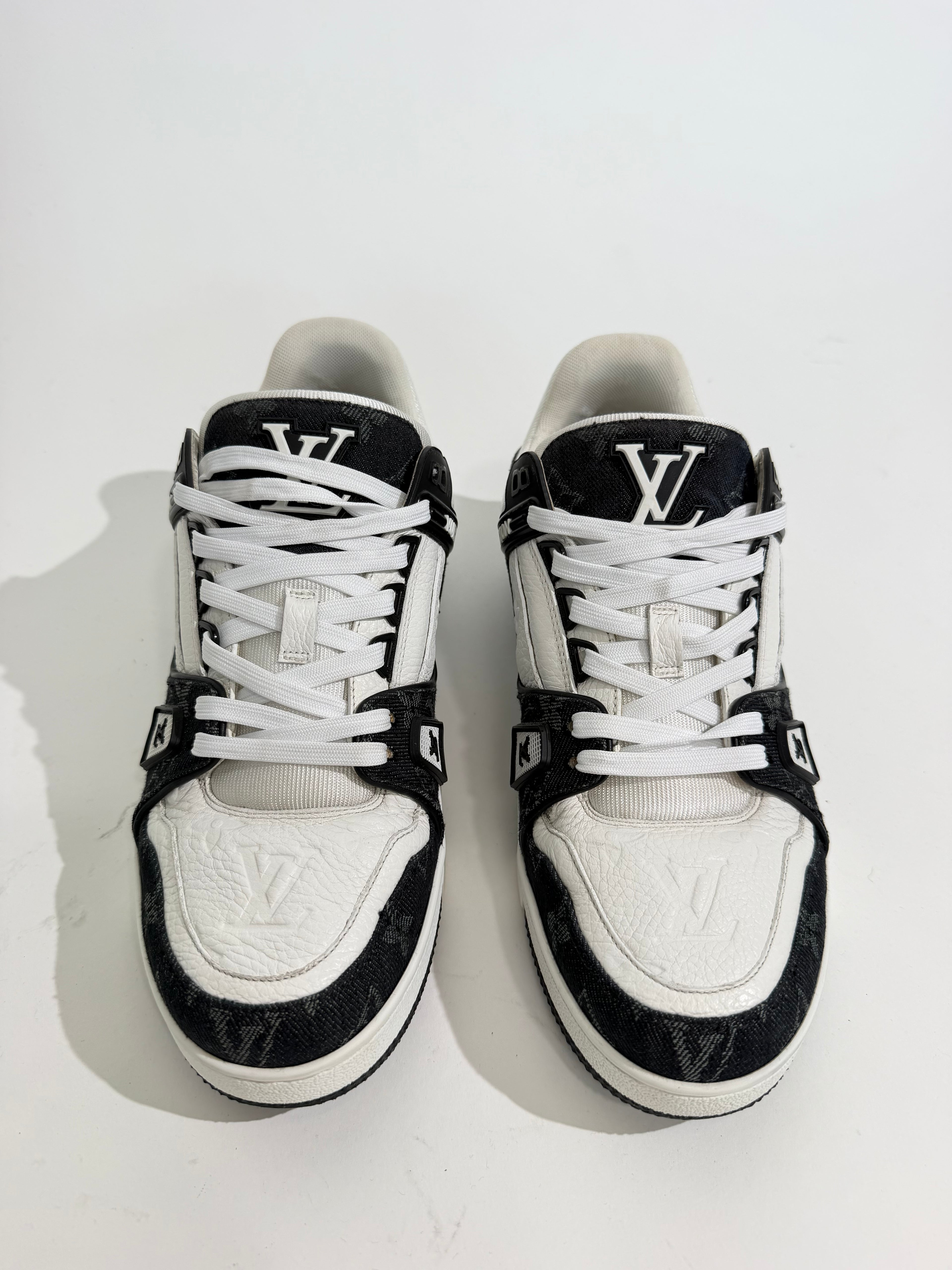 LOUIS VUITTON BLACK DENIM TRAINER - UK 6 (Fit 7) | PRE OWNED