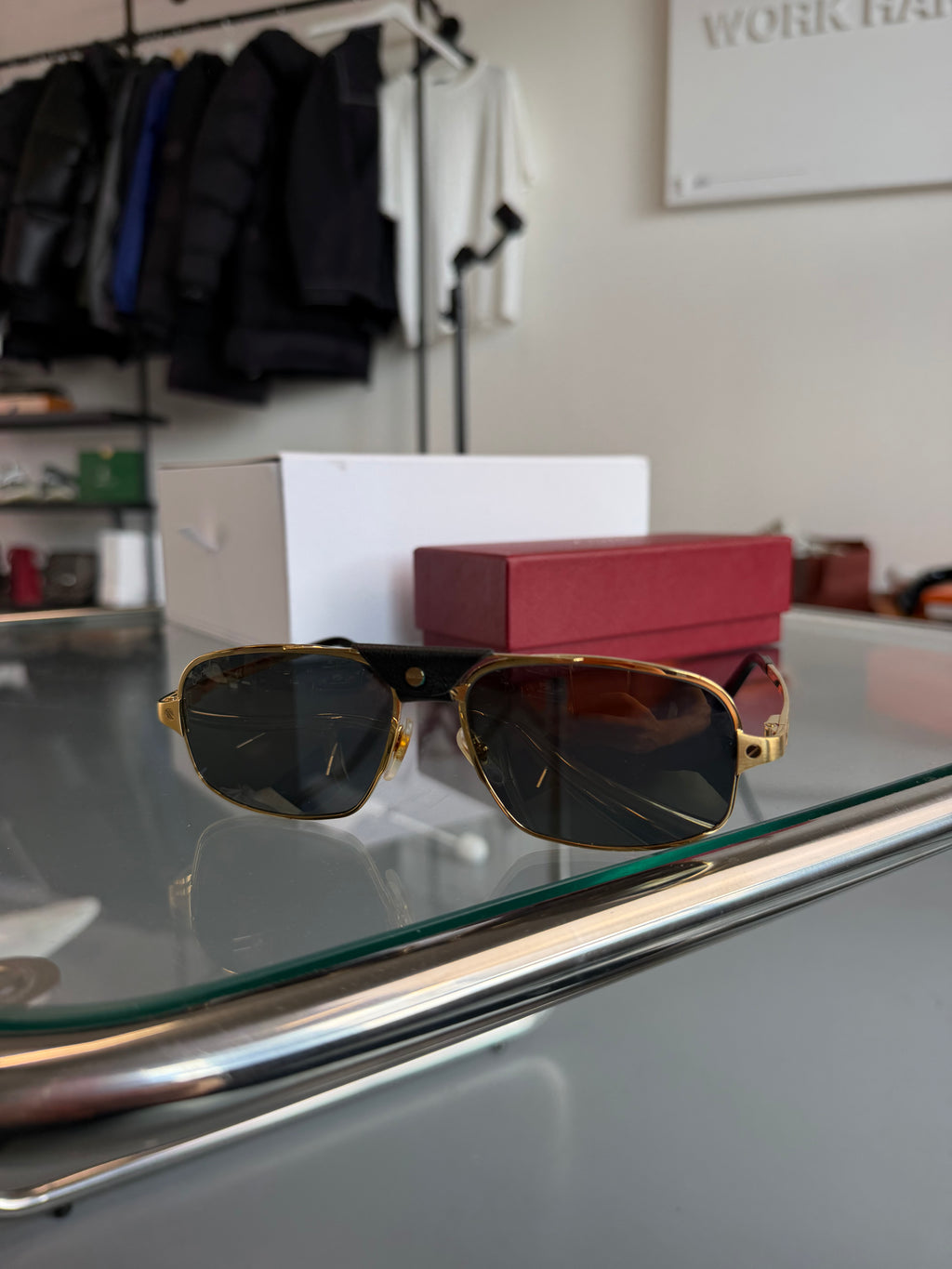 CARTIER SANTOS GOLD SUNGLASSES | PRE OWNED