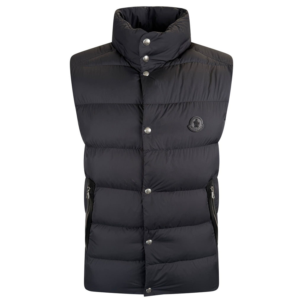 MONCLER NAVY HERNIAIRE DOWN GILET - SIZE 3 (M/L) | PRE OWNED