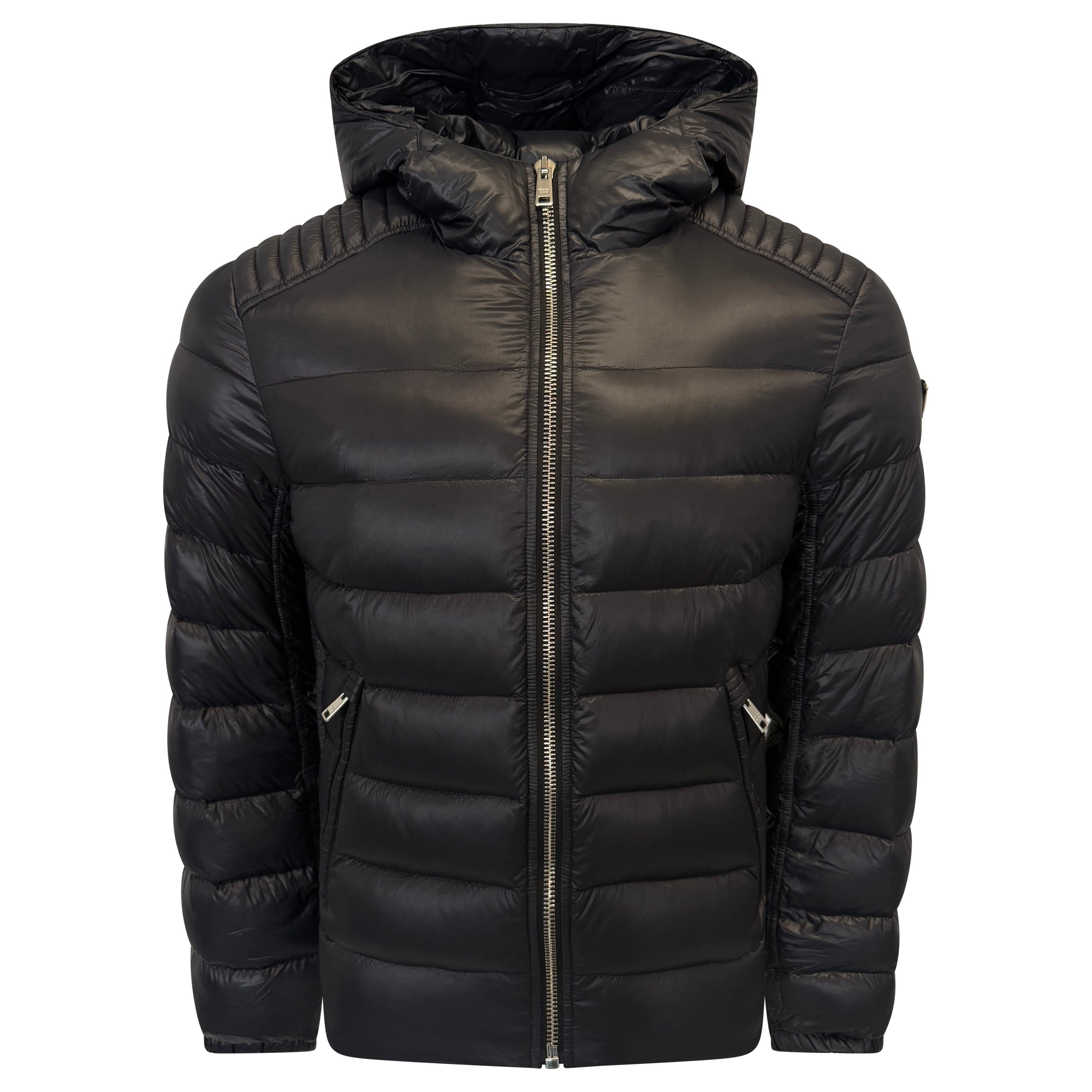 PRADA BLACK QUILTED PUFFER COAT - LARGE (FITS M)| PRE OWNED