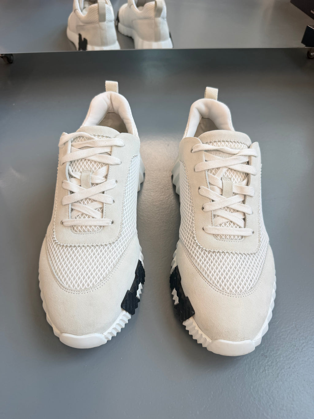 HERMES BOUNCING SNEAKER WHITE  - UK 9.5 (FIt 10) | PRE OWNED