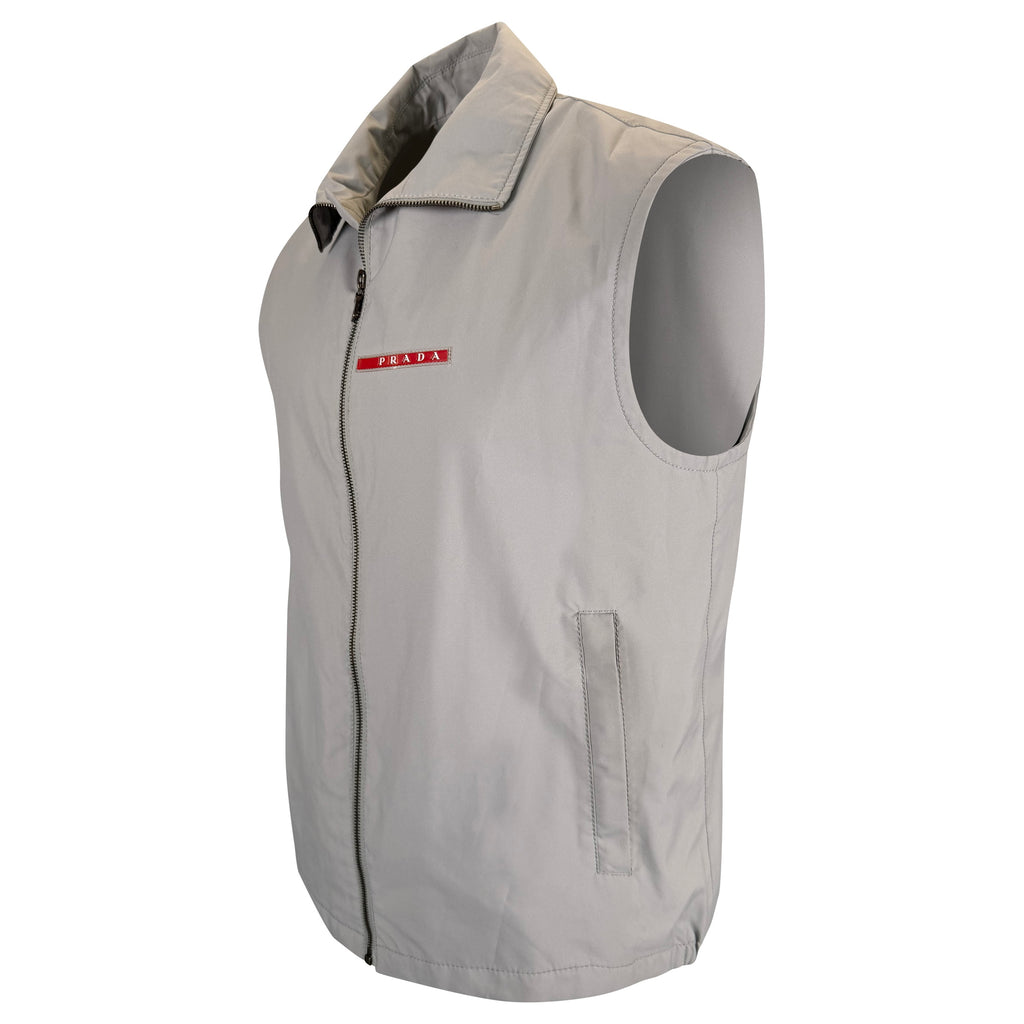 PRADA GREY GORTEX LINEA ROSSA GILET - MEDIUM | PRE OWNED