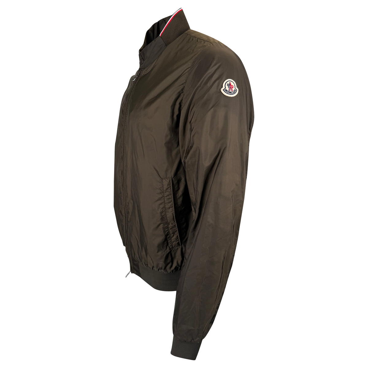 MONCLER KHAKI REPPE WINDBREAKER - SIZE 4 (Large) | PRE OWNED