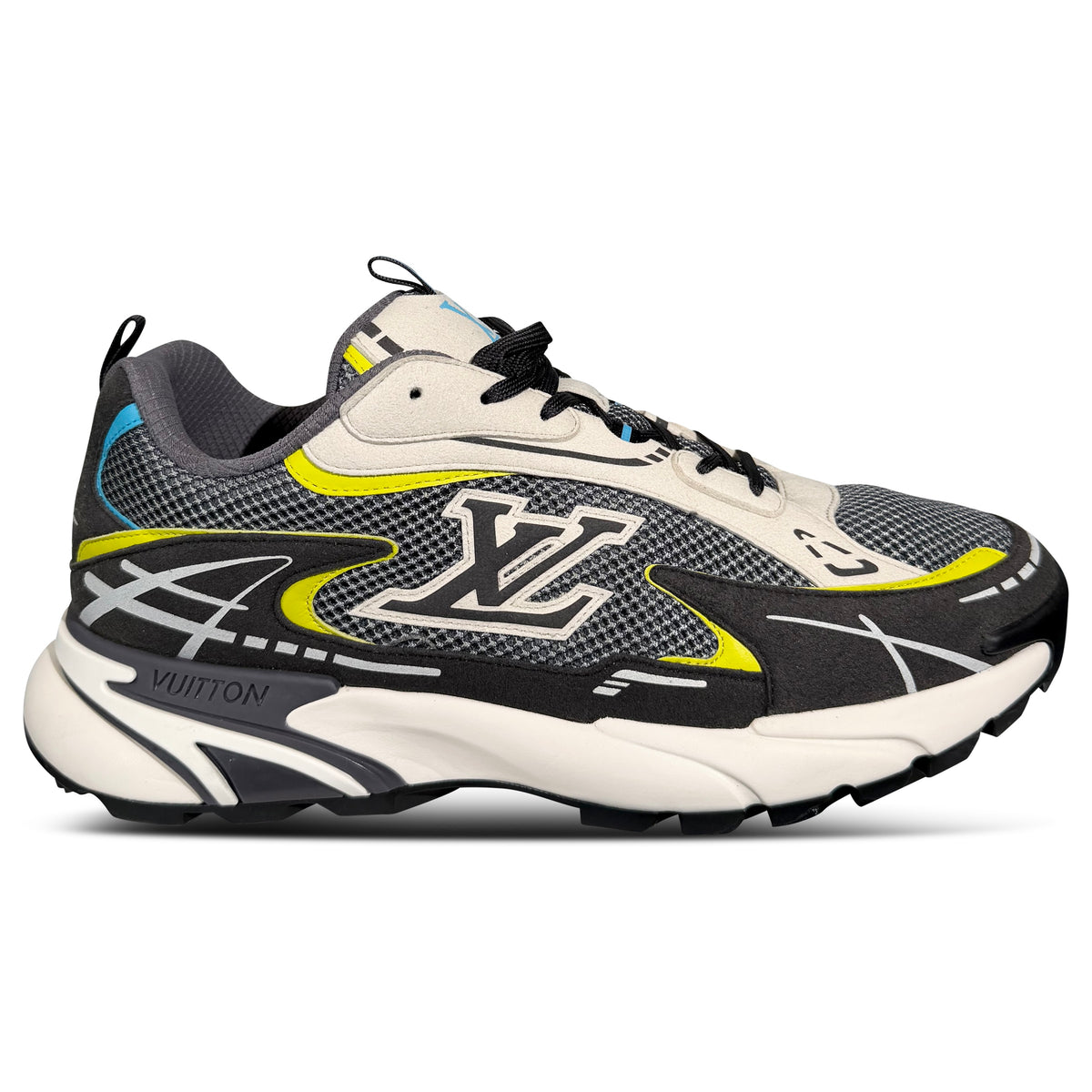 LOUIS VUITTON TATIC RUNNER TRAINER ANTHRACITE GREY TRAINER - UK 9 (Fits 10) | PRE OWNED