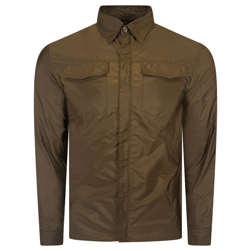 PRADA LINEA ROSSA BROWN OVERSHIRT -SMALL| PRE OWNED