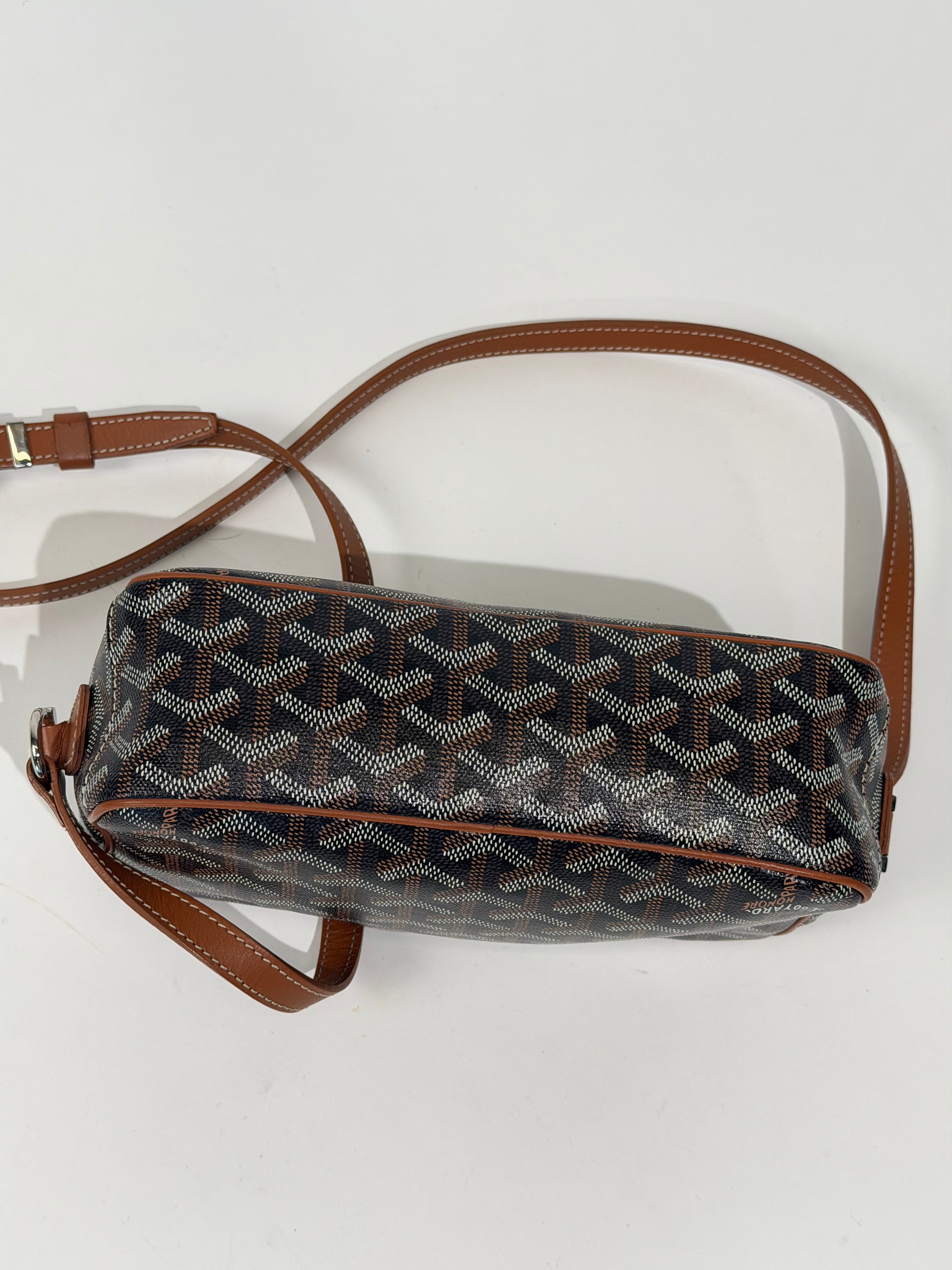 GOYARD CAP VERT TAN / BLACK  | PRE OWNED