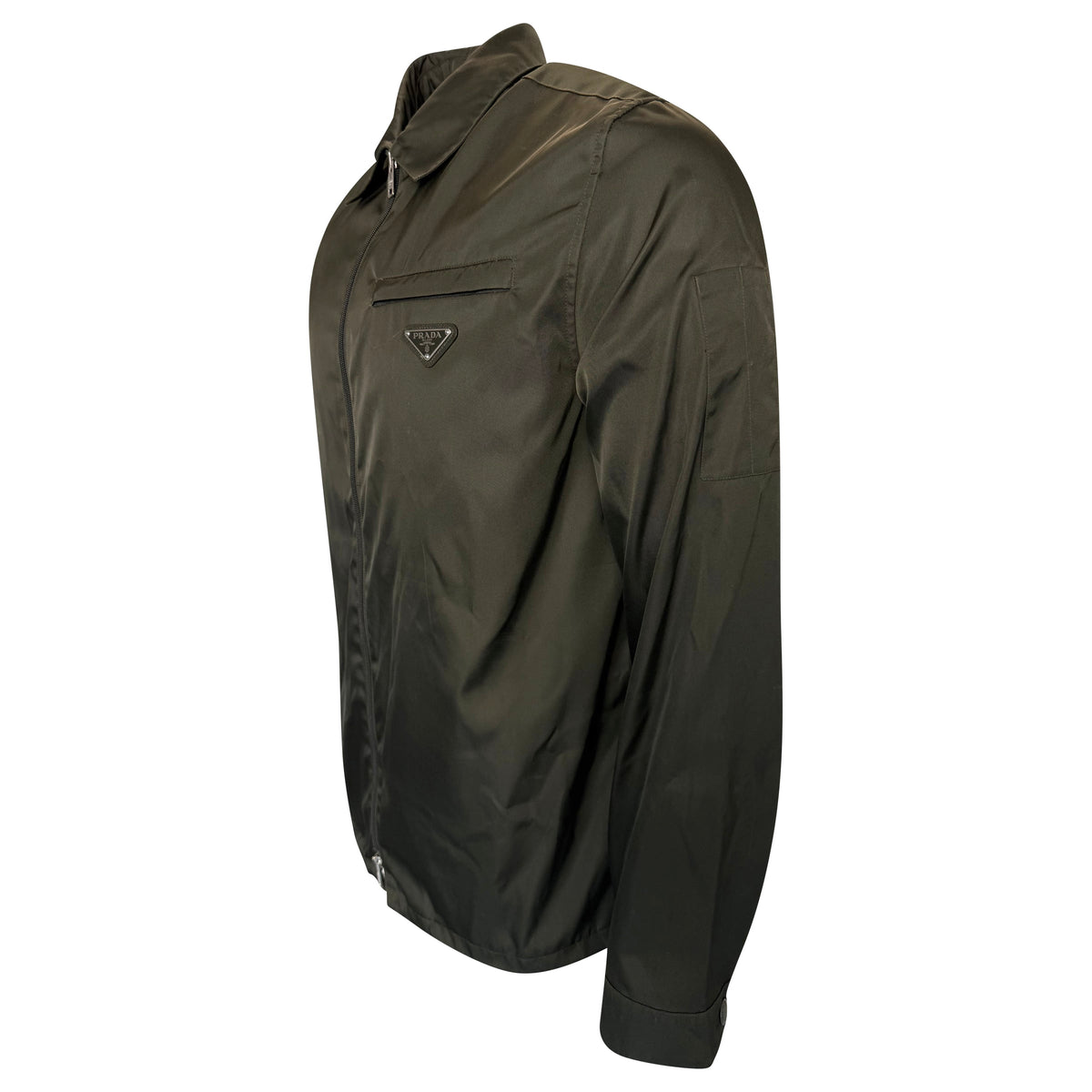 PRADA KHAKI RE NYLON JACKET - MEDIUM (Fits Large)| PRE OWNED