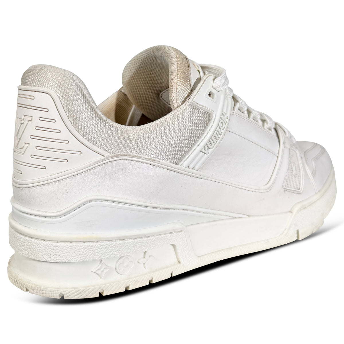 LOUIS VUITTON WHITE LV SNEAKER - UK 7 (Fit 8) | PRE OWNED