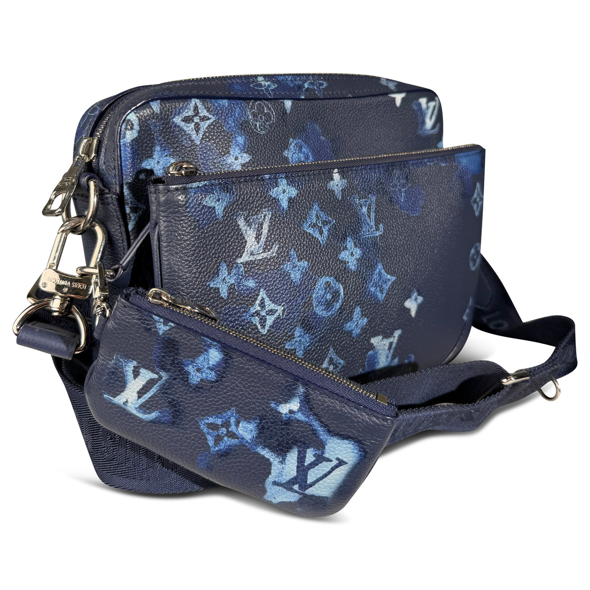 LOUIS VUITTON MONOGRAM INK WATER COLOUR TRIO MESSENGER BAG | PRE OWNED