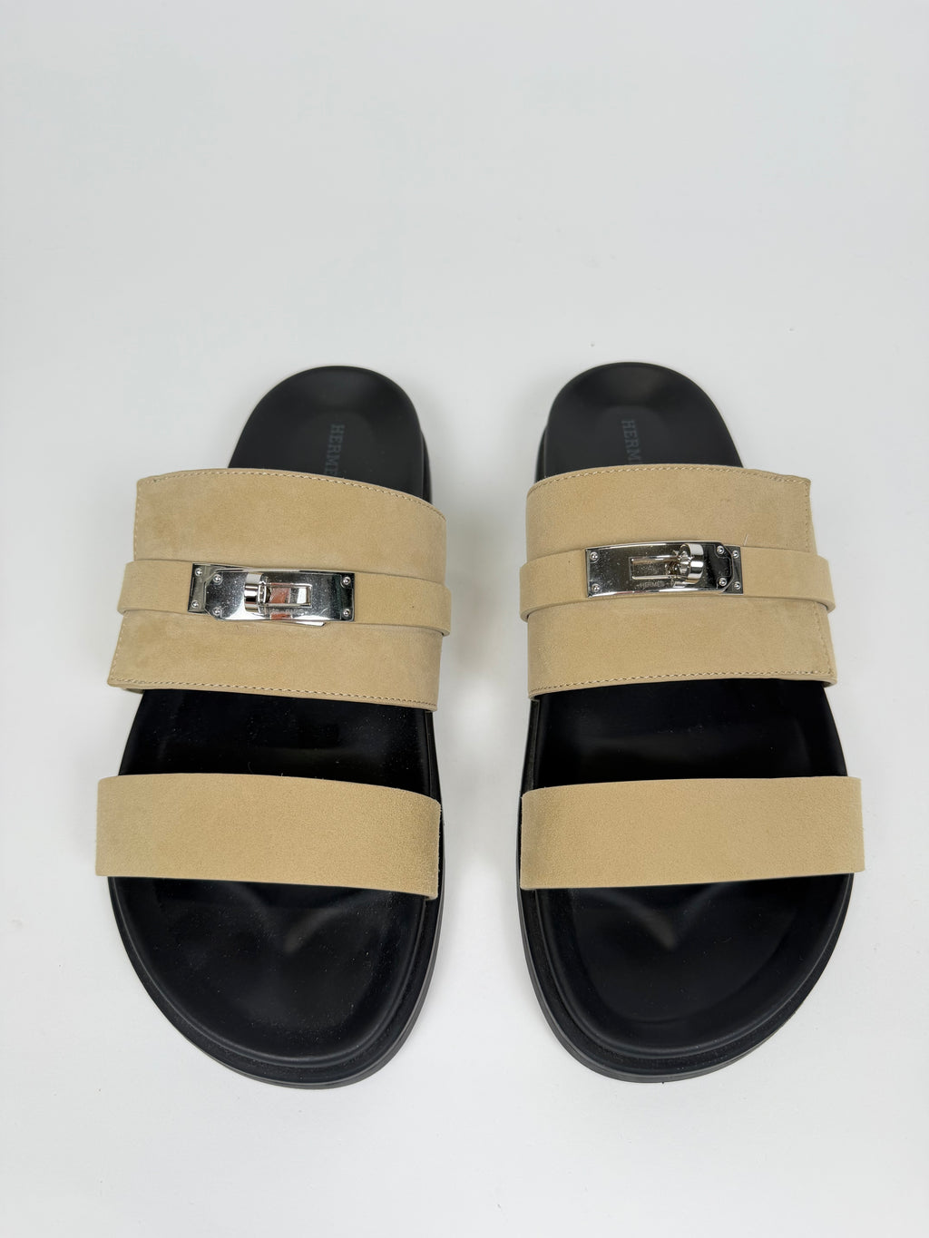 HERMES BEIGE JACKSON SANDAL - UK 9 (Fits 10) | PRE OWNED