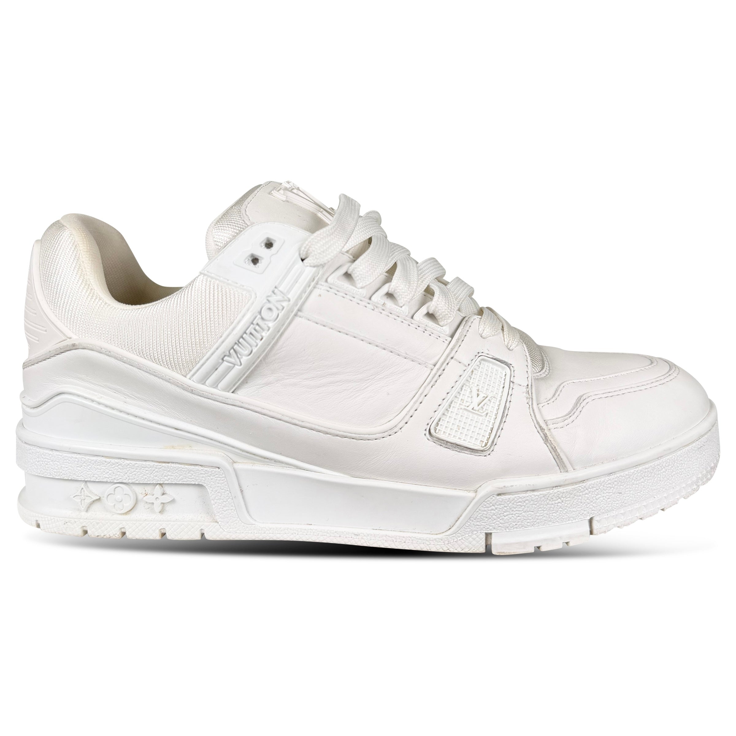 LOUIS VUITTON WHITE LV SNEAKER - UK 6 (Fit 7) | PRE OWNED