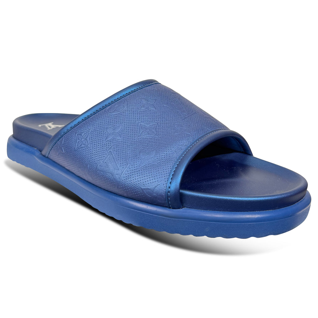 LOUIS VUITTON MIAMI MULE SLIDES BLUE - UK 11 (Fit 12) | PRE OWNED