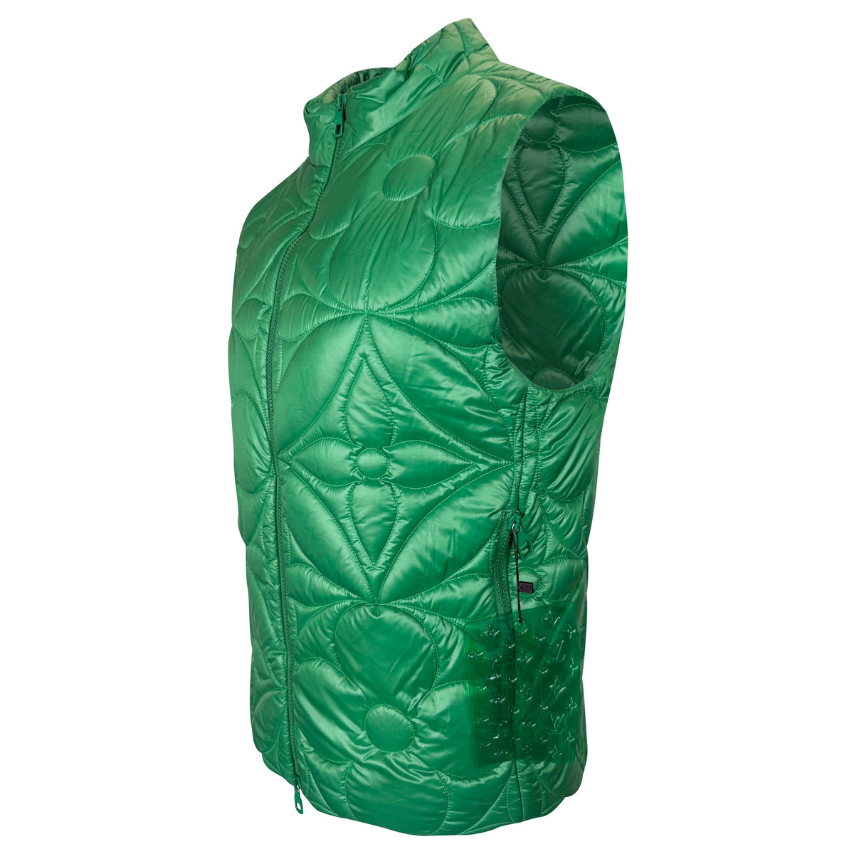 LOUIS VUITTON LVSE FLOWER GREEN GILET - MEDIUM (48) | PRE OWNED