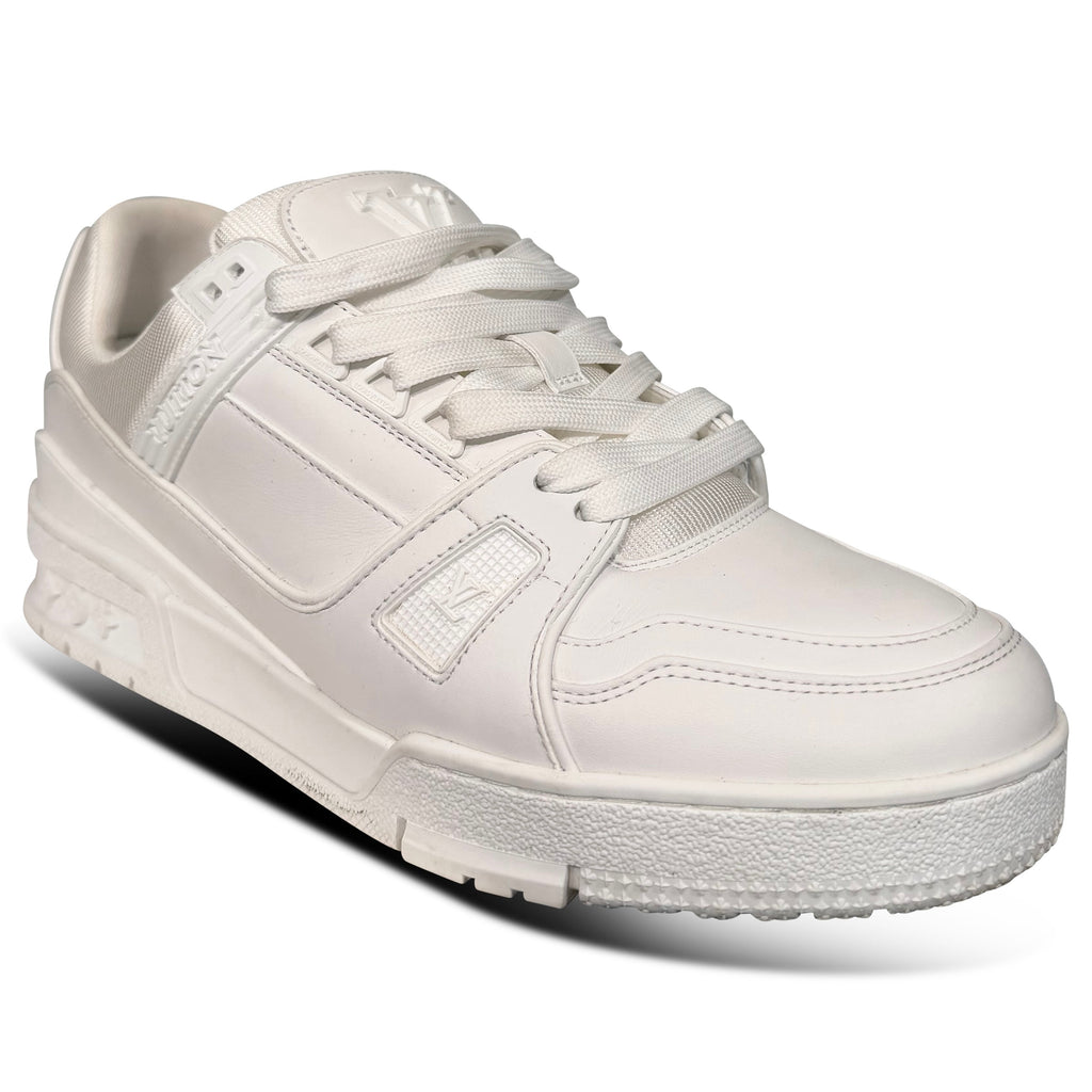 LOUIS VUITTON WHITE LV SNEAKER - UK 6 (Fit 7) | PRE OWNED