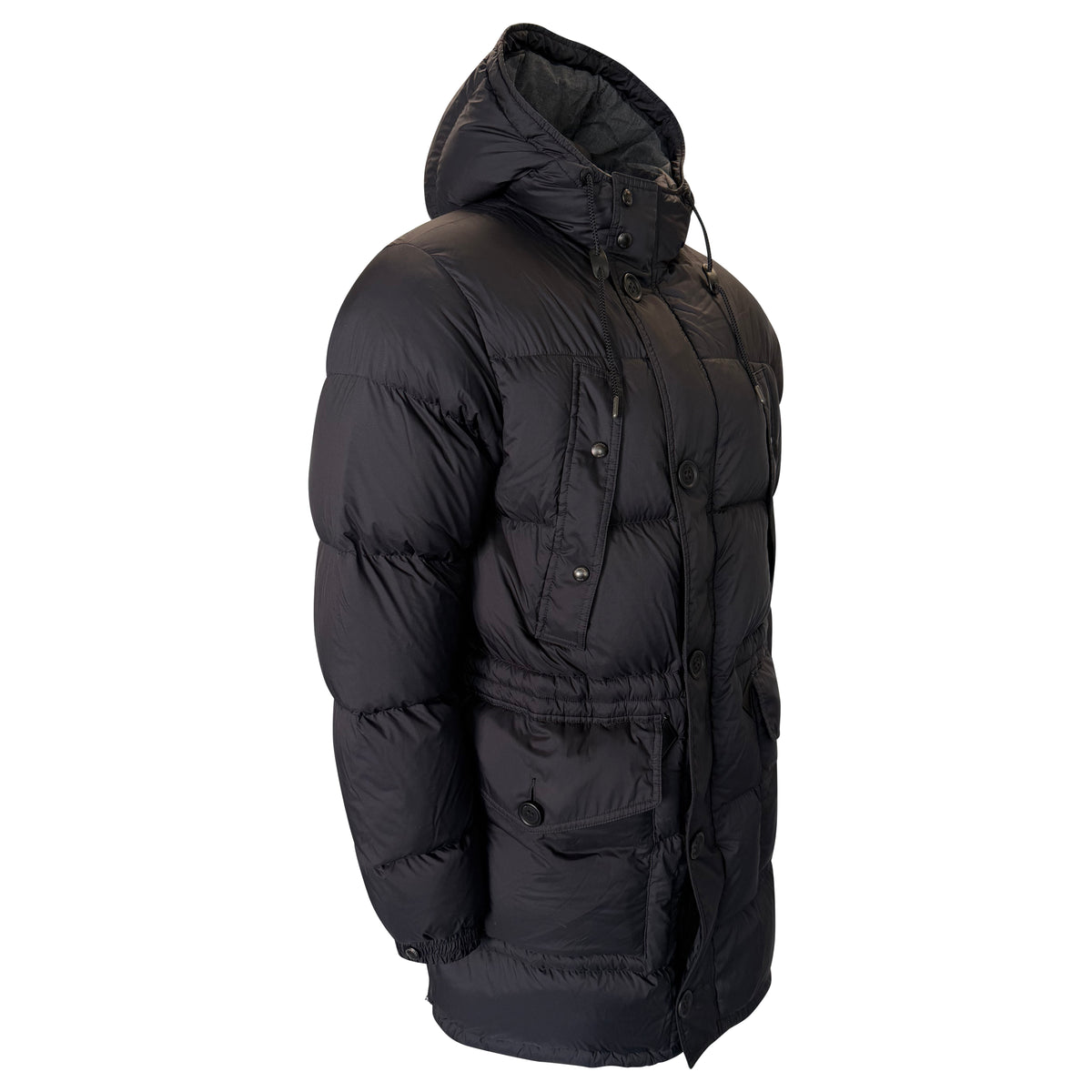 BURBERRY BLACK DOWN PUFFER COAT - LARGE | PRE OWNED