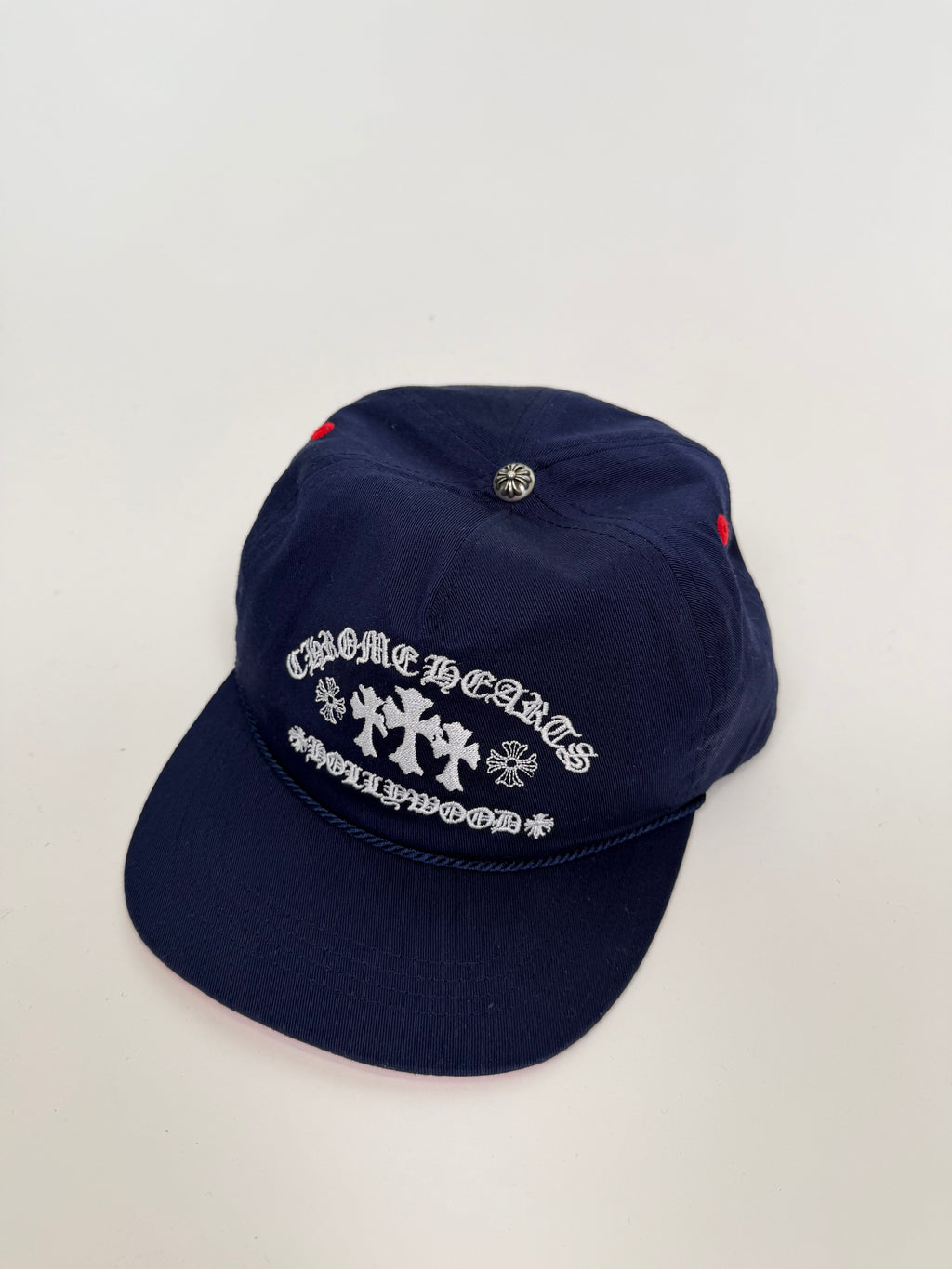 CHROME HEARTS TRIPLE CROSS TRUCKER CAP NAVY