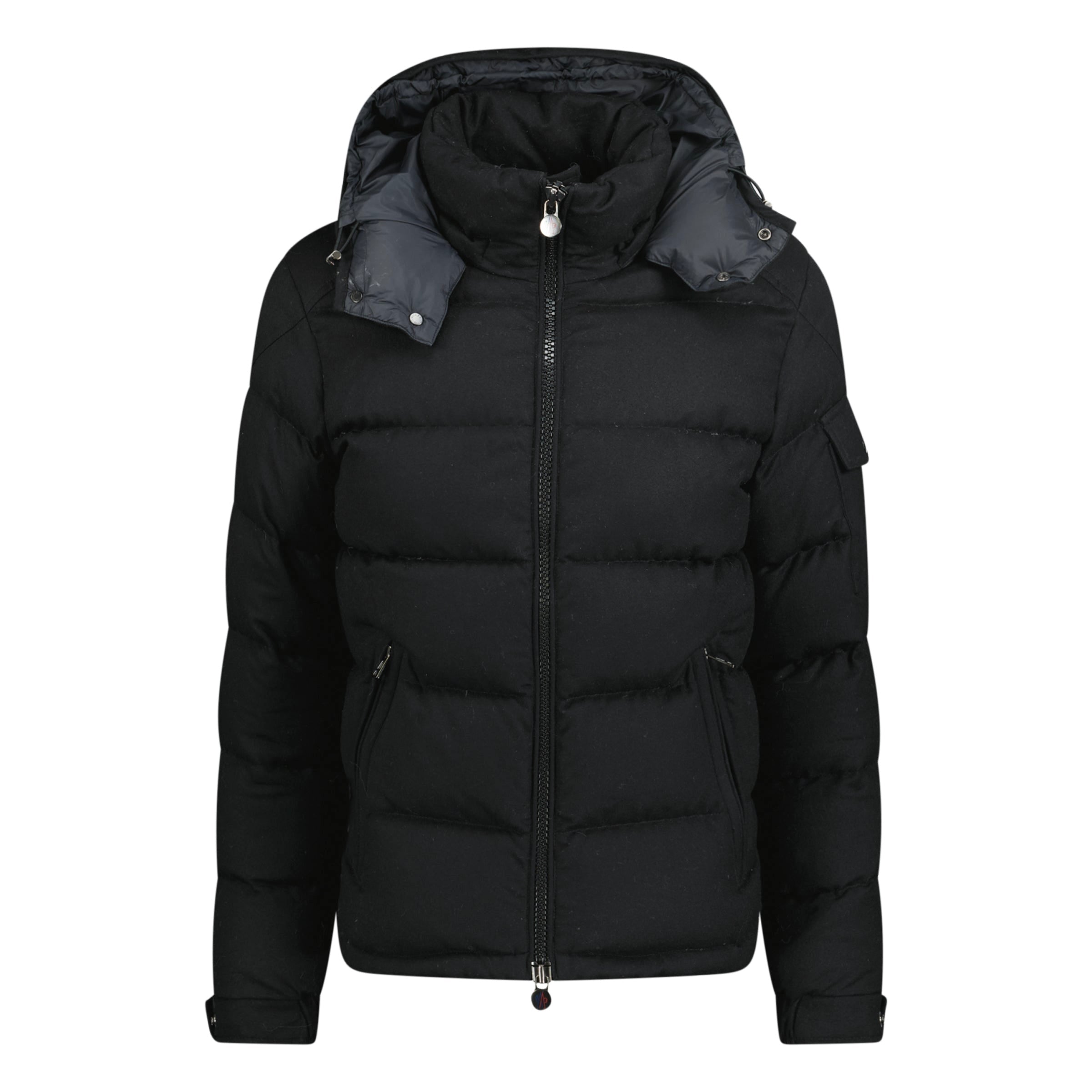 MONCLER MONTGENEVRE FLANNEL BLACKDOWN COAT - SIZE 2 (S) | PRE OWNED