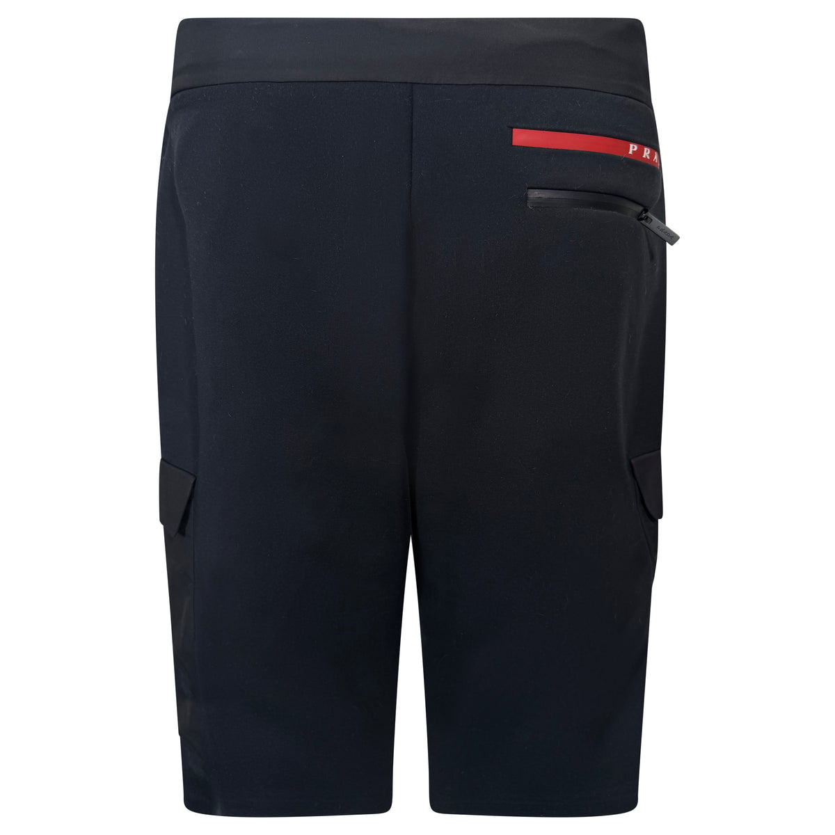 PRADA BLACK TECH LINEA ROSSA SHORTS - LARGE (Fits XL) | PRE OWNED