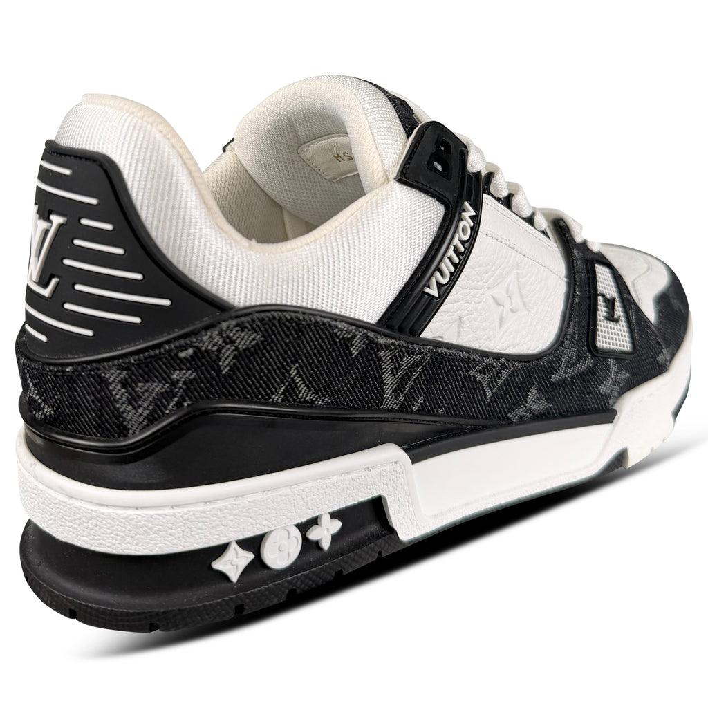 LOUIS VUITTON BLACK DENIM TRAINER - UK 7 (Fit 8) | PRE OWNED