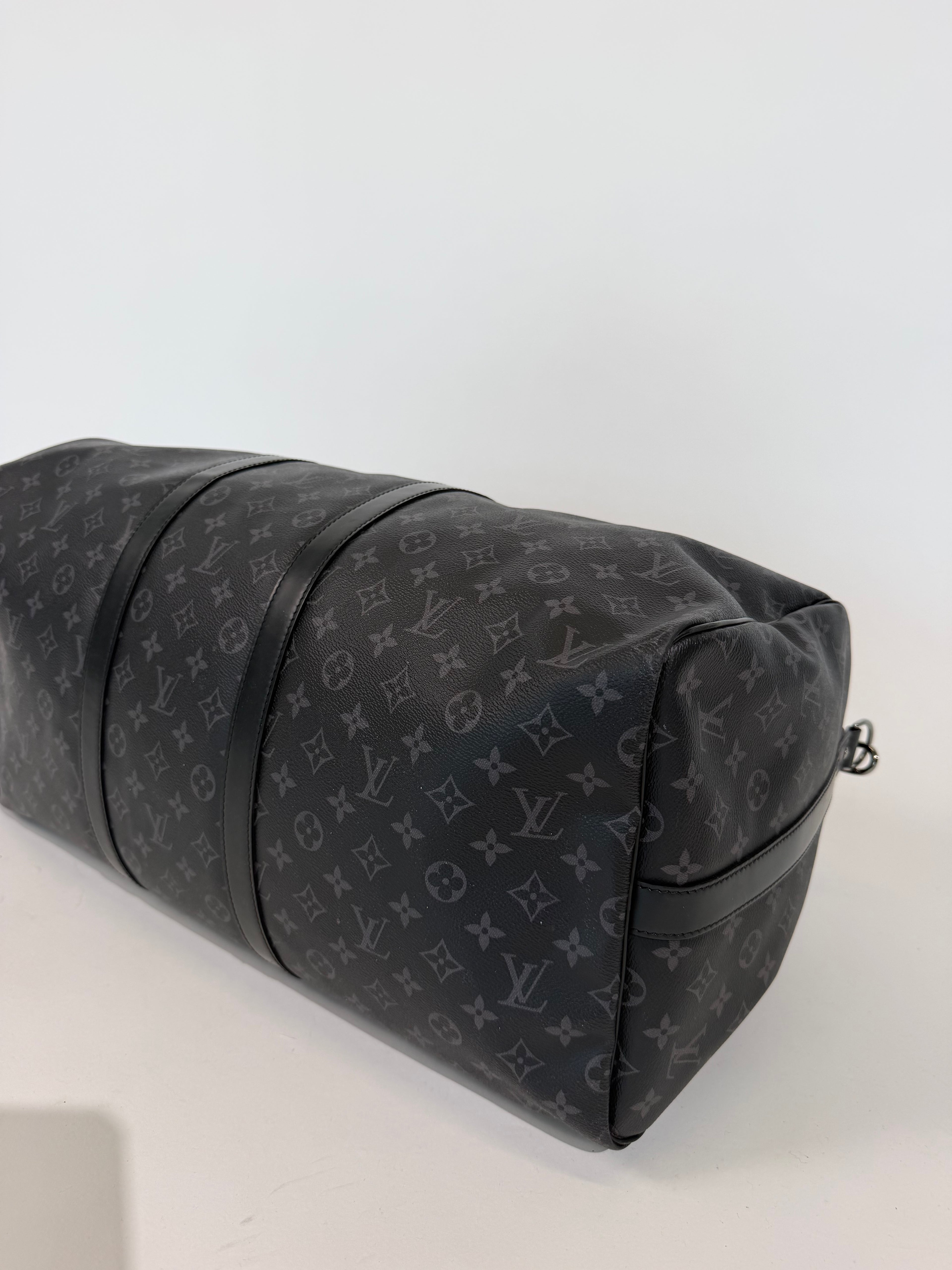 LOUIS VUITTON GREY MONOGRAM KEEPALL 55 | PRE OWNED
