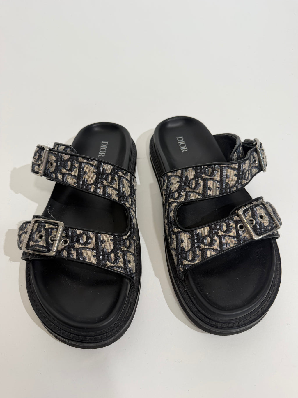 DIOR OBLIQUE AQUA SANDAL - UK 8 (42) | PRE OWNED